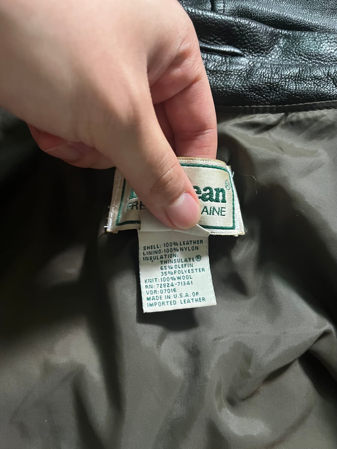 엘엘빈 USA A-2 가죽 봄버 자켓 XL Tall 상품이미지9