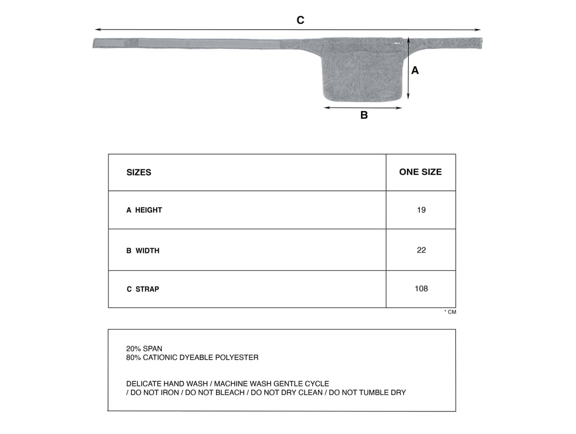 택포) 지초이 aw24 velcro waist bag cloud 상품이미지3