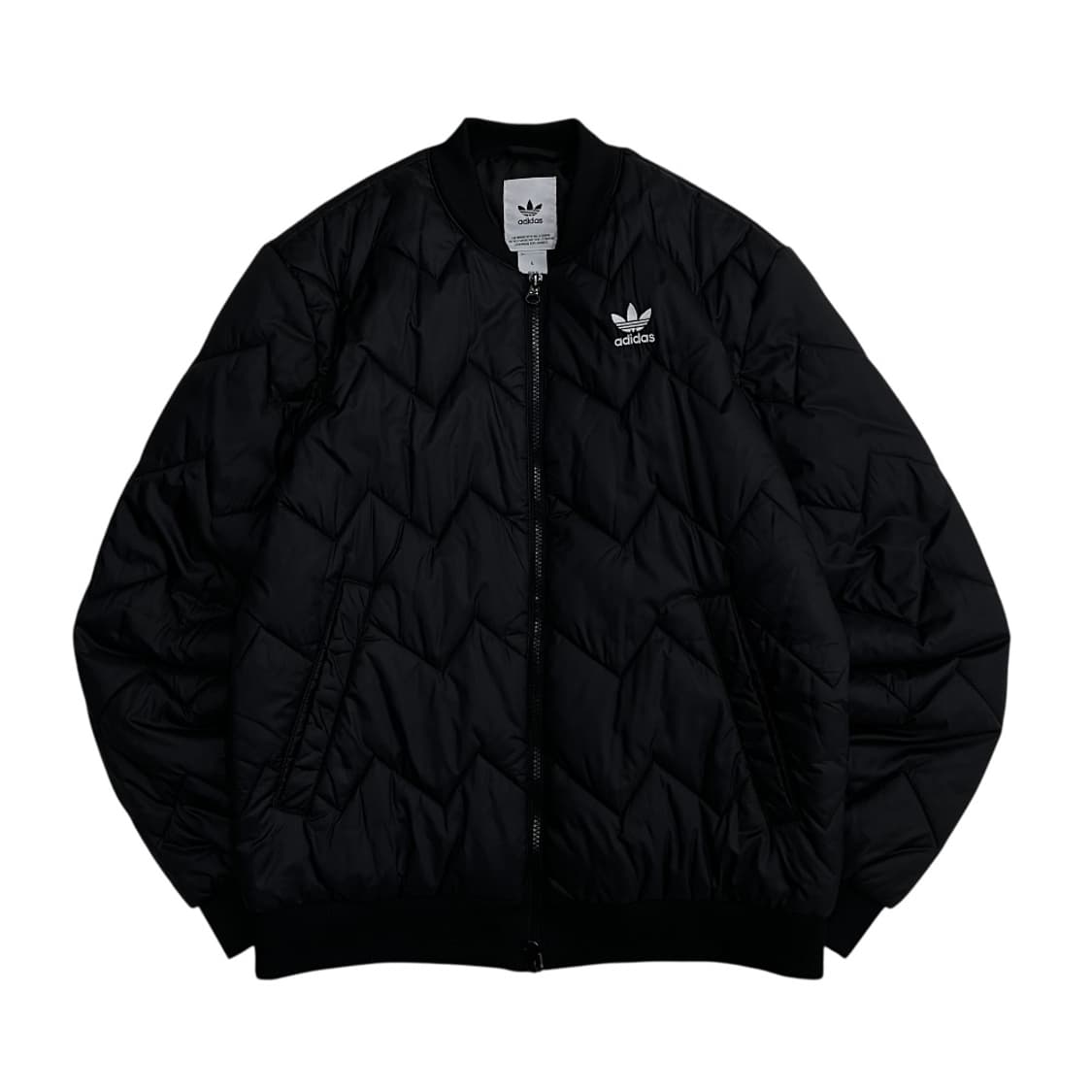 아디다스 로고 블랙 경량패딩 L 상품이미지2