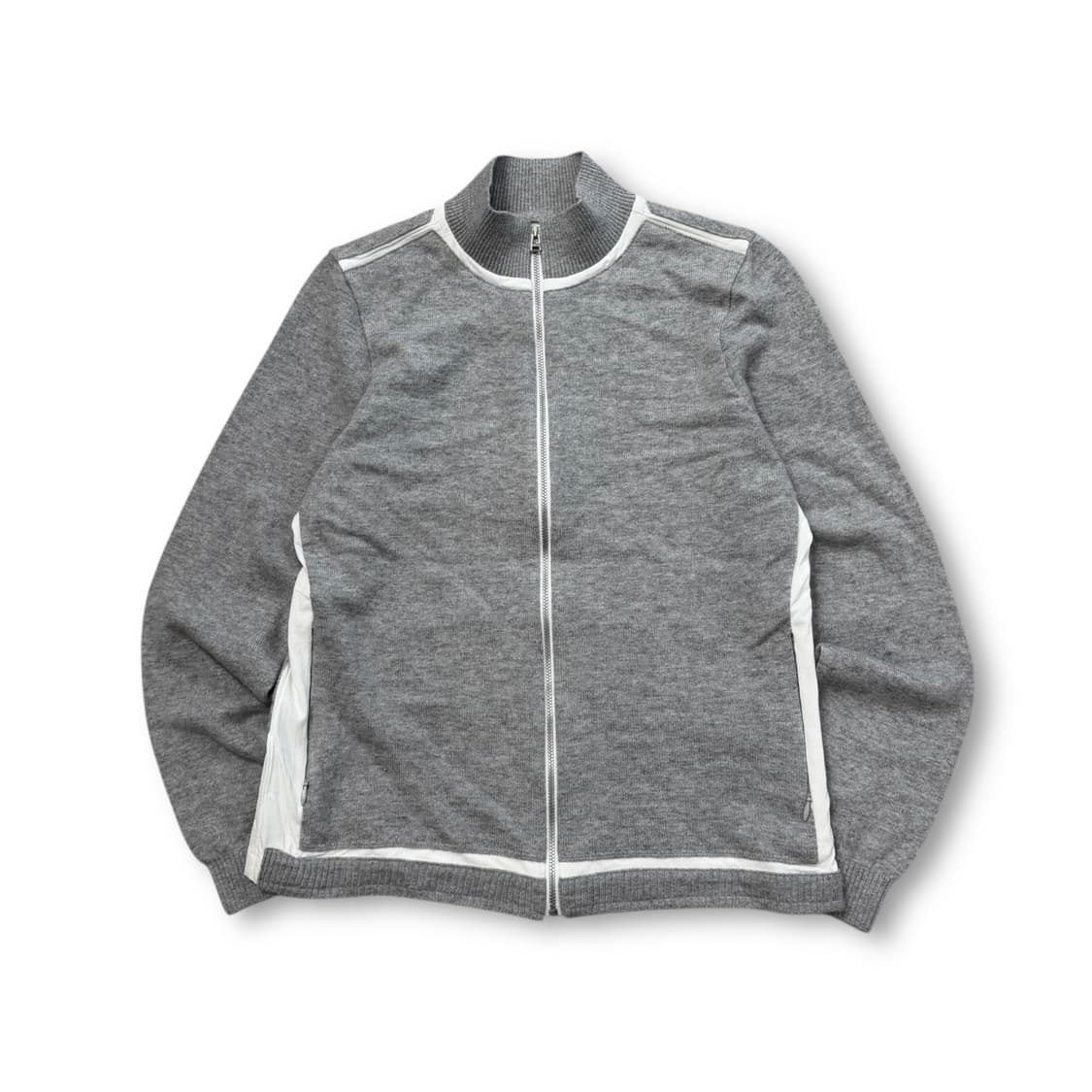 ELORD(W)캐시미어 풀집업 그레이 니트 상품이미지1