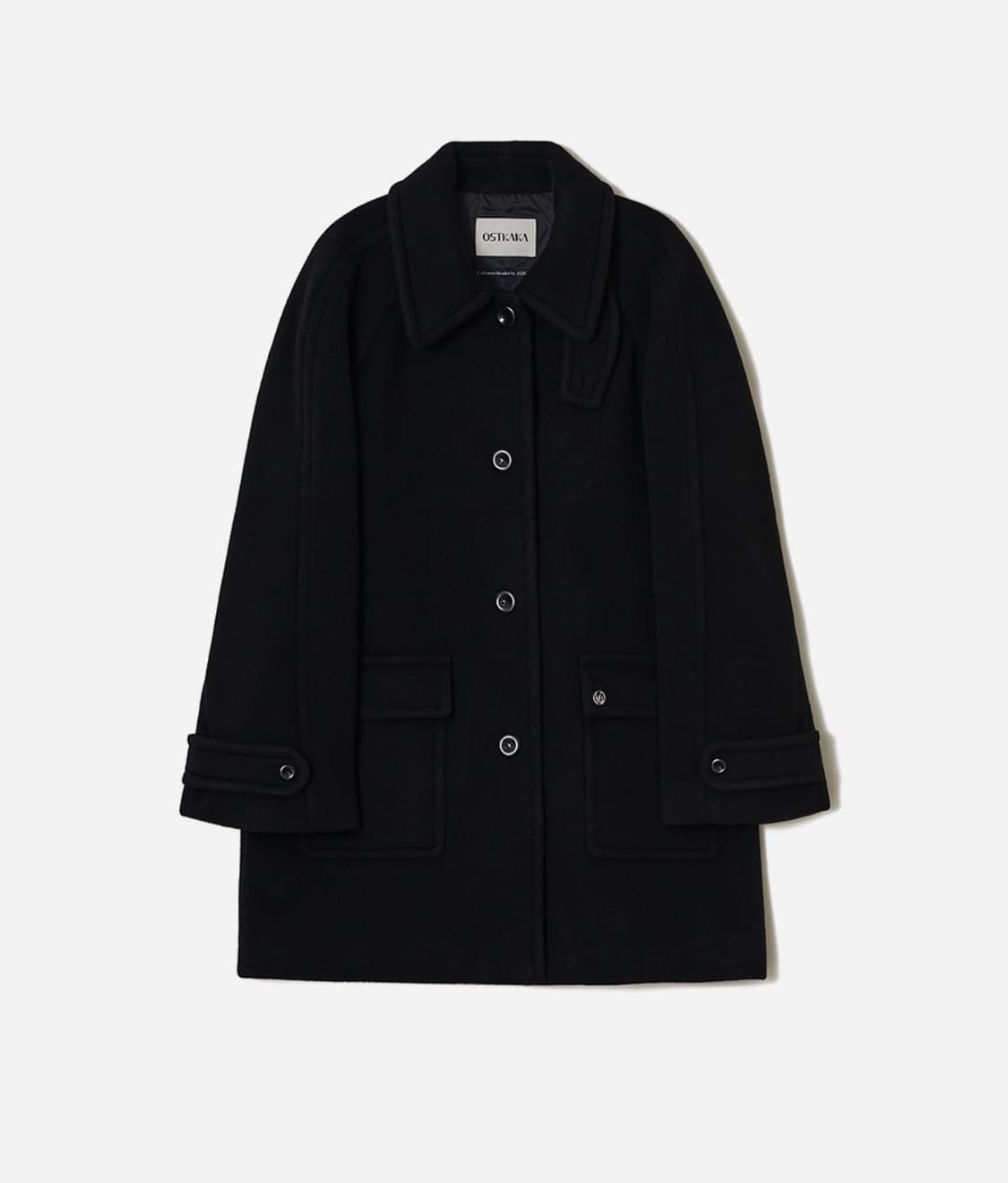 오스트카카 싱글 하프 코트 블랙 상품이미지1