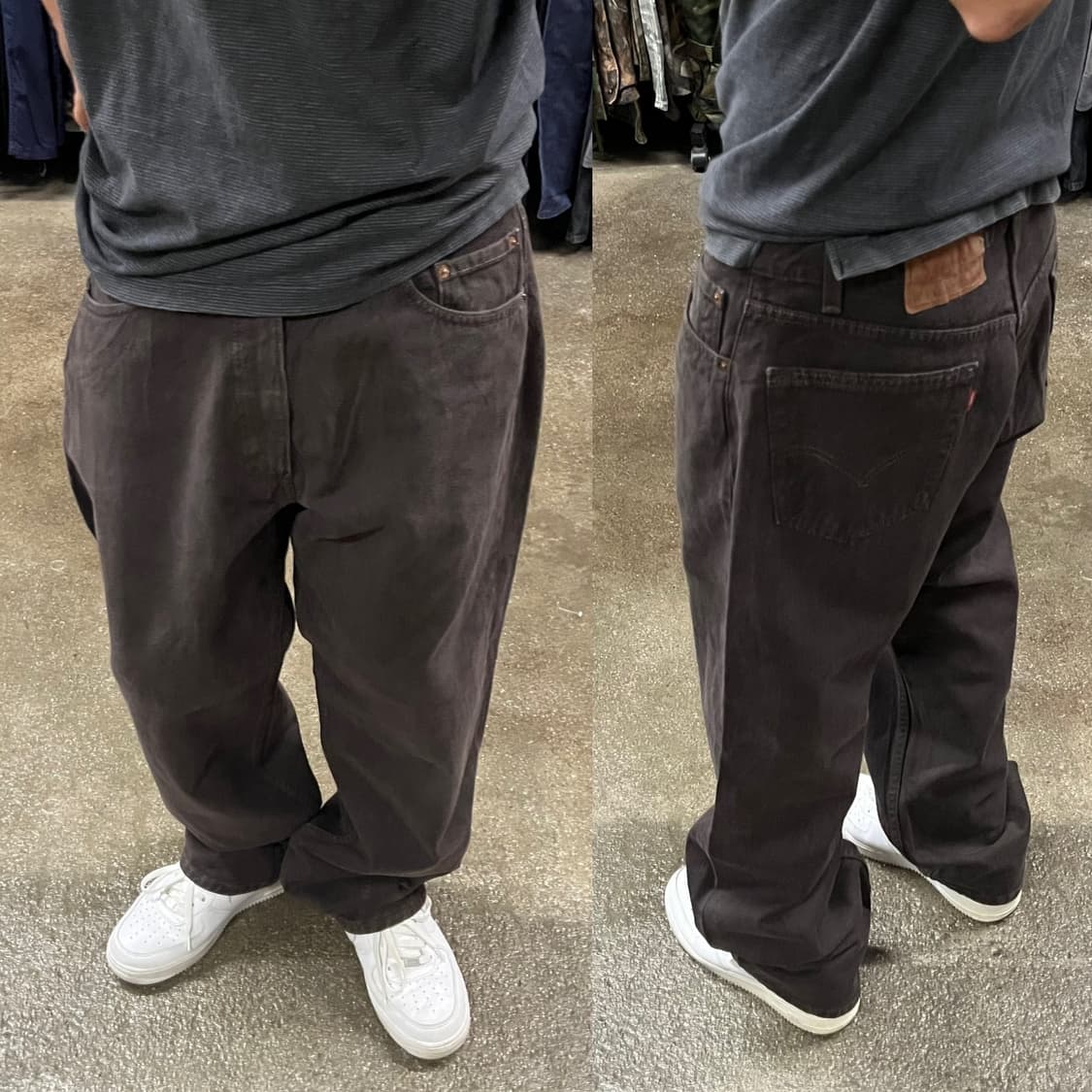 90s USA Levis565 브라운 데님 팬츠 (33“) 상품이미지6