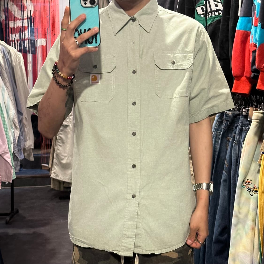 [IM] Carhartt 칼하트 반팔 셔츠 민트  상품이미지8