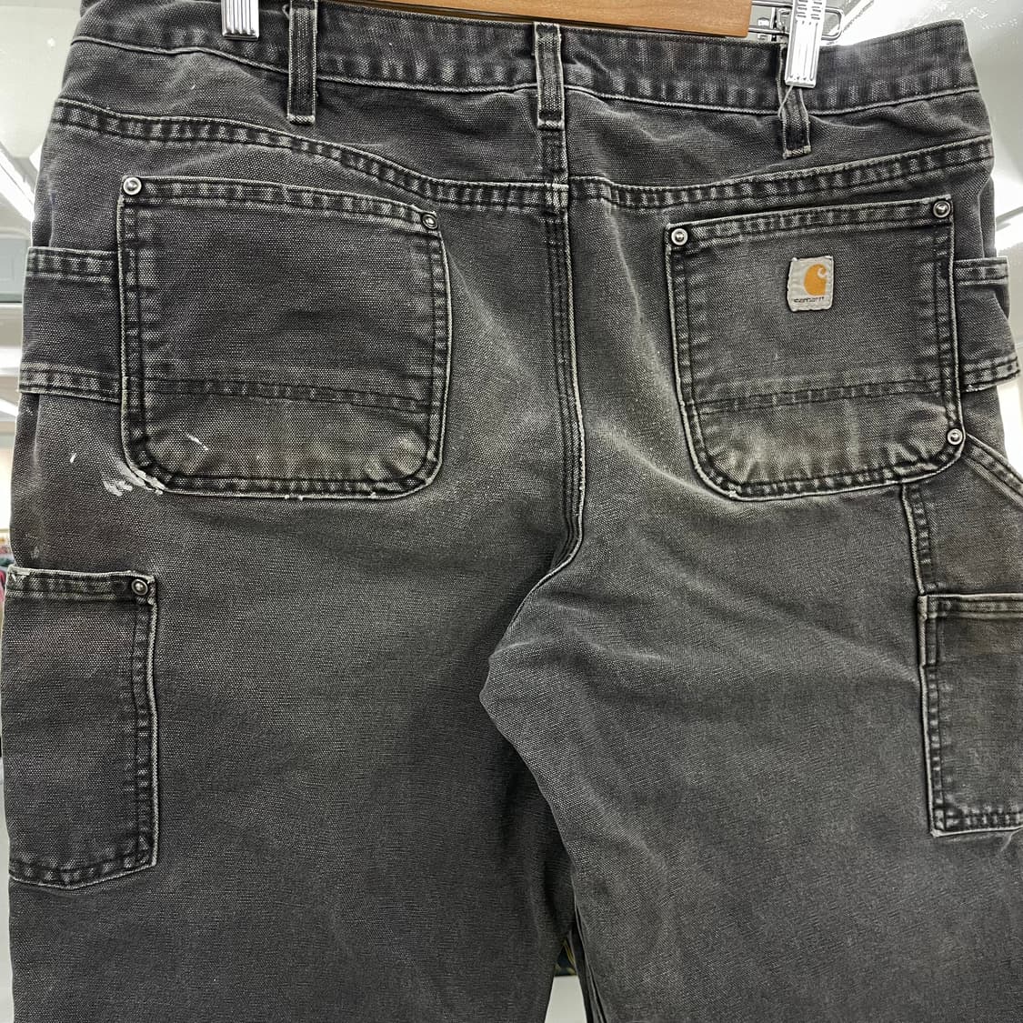 칼하트 OG 더블니 하드 페이딩 덕캔버스 카펜터 워크팬츠 상품이미지4