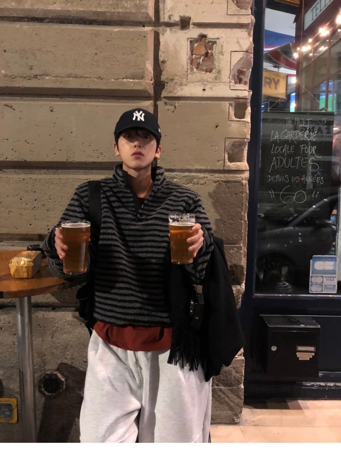 스트라이프 후리스 (새상품) 상품이미지4