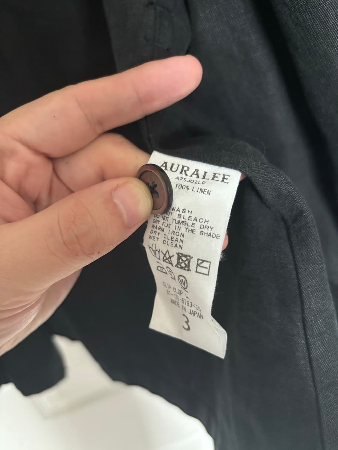 [3] 오라리 워시드 린넨 벨티드자켓 17ss 상품이미지5