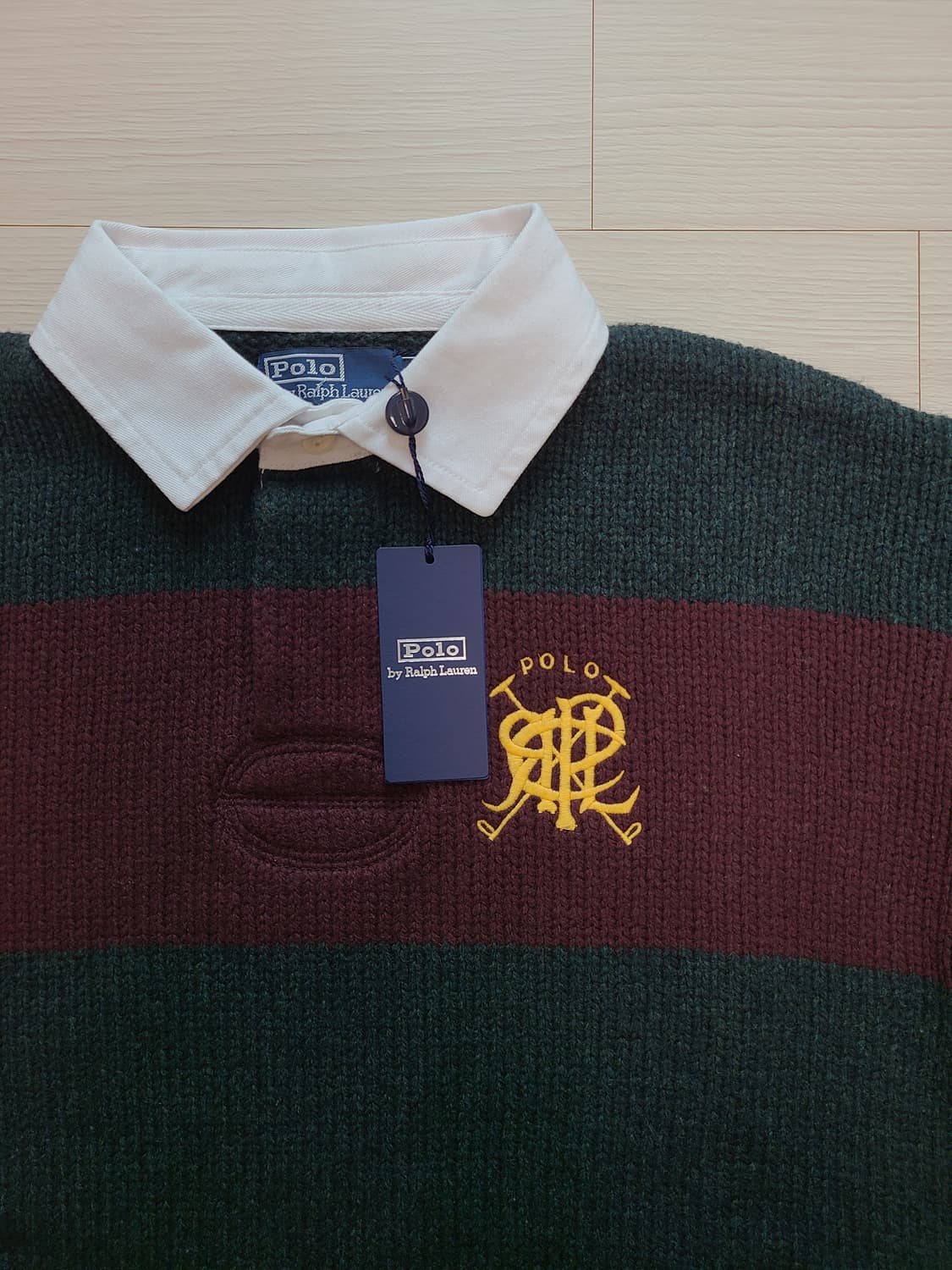 폴로 랄프로렌 럭비 칼라 울 니트 m 상품이미지2