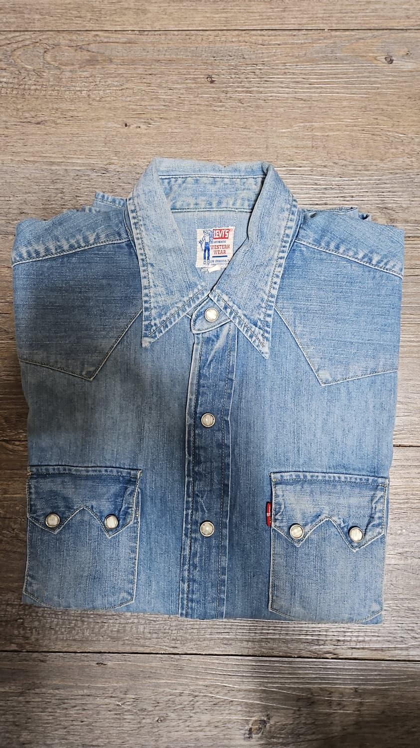 리바이스 LVC 1955 쏘우투스 데님 셔츠 S 상품이미지3