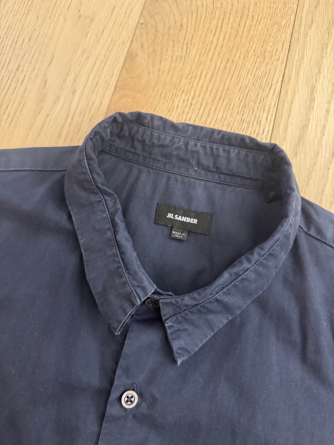 질샌더 by raf simons 반팔 셔츠 네이비 상품이미지3