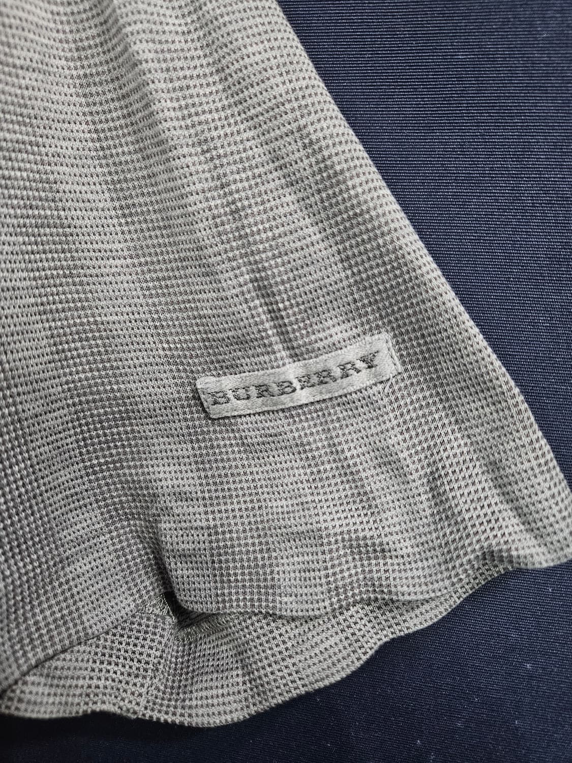 버버리 골프 멜란지 그레이 남성 100 골프 카라반팔티  상품이미지5