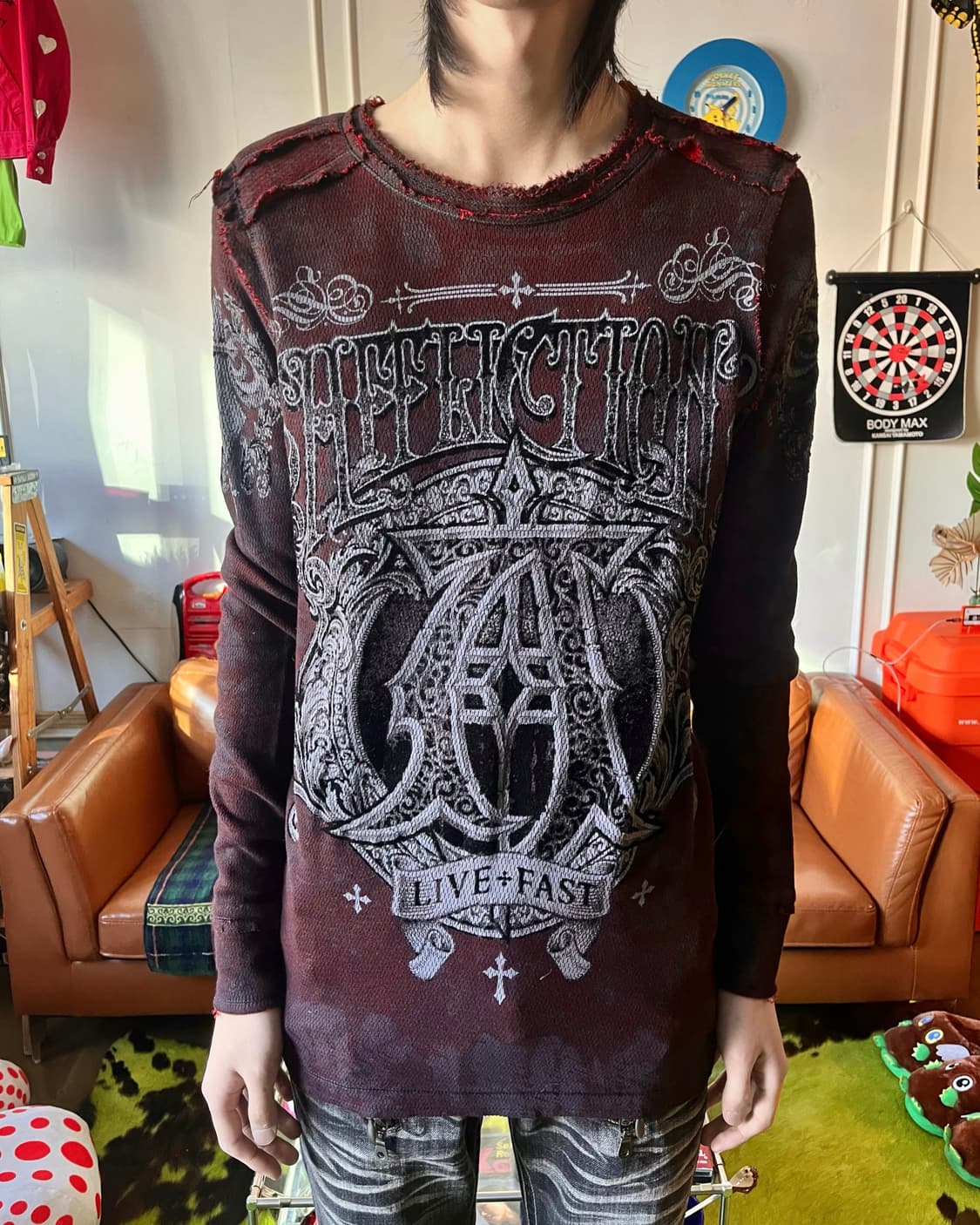 Old Affliction Gothic Knit long-Sleeve 상품이미지2
