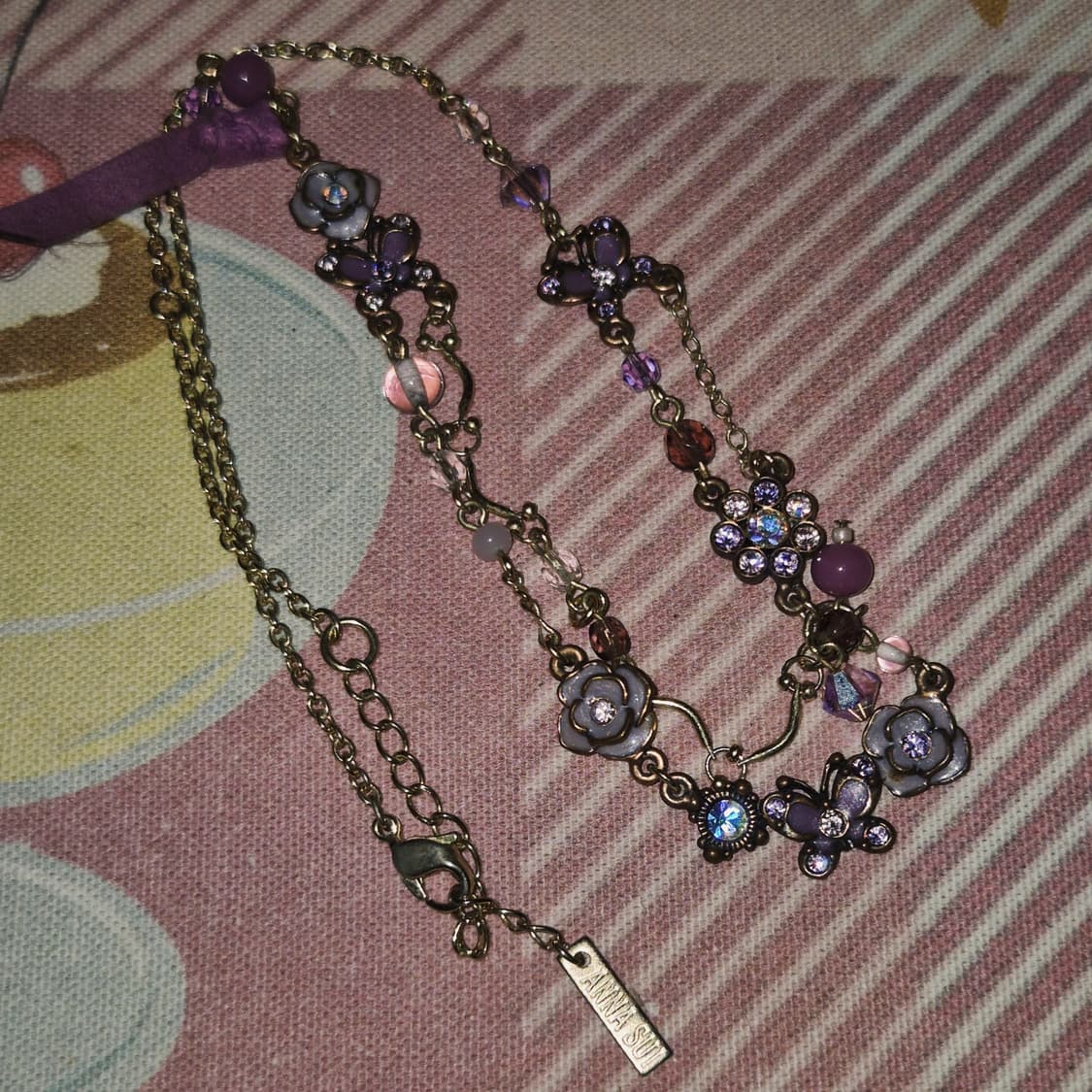 07s 안나수이 꽃잎&나비 레이어드 목걸이 상품이미지8