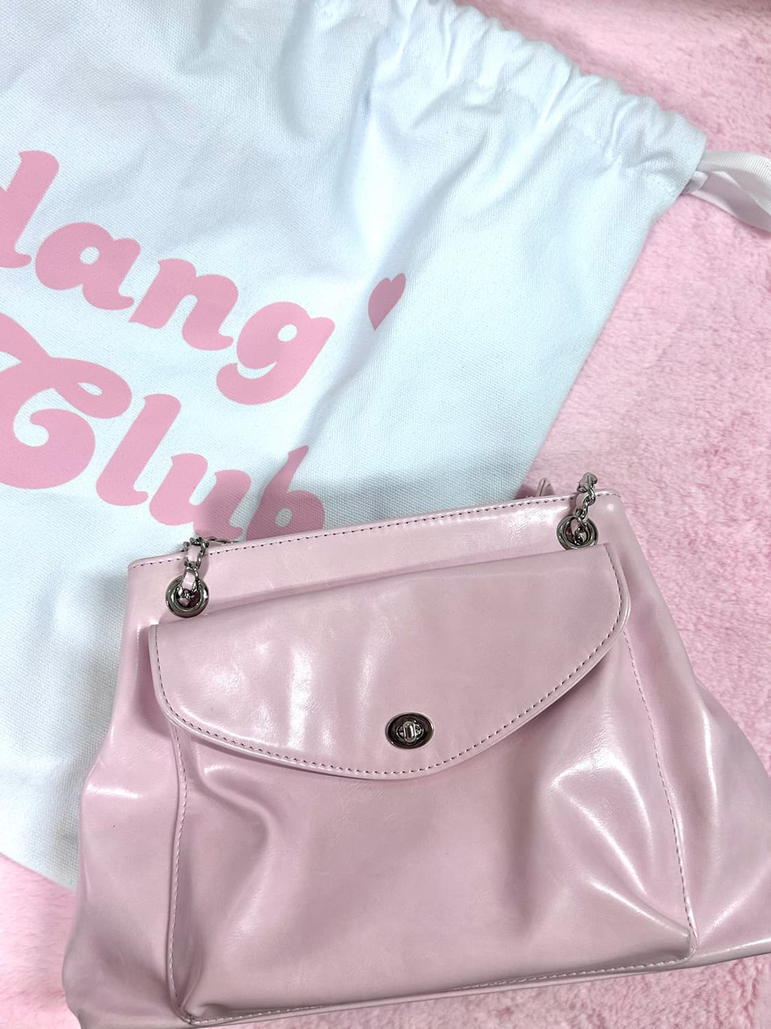 아이당 클럽 체인 미니백 핑크  상품이미지1