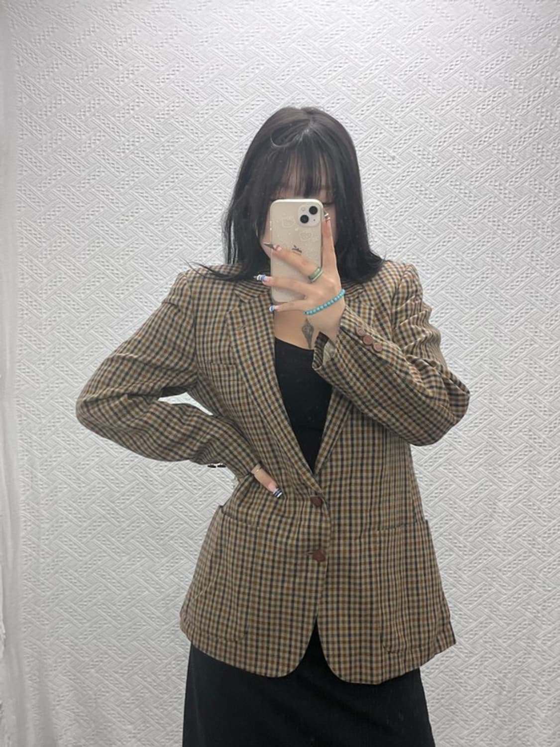 지방시 정장 울 체크 블레이저 자켓 90 C06307 상품이미지1