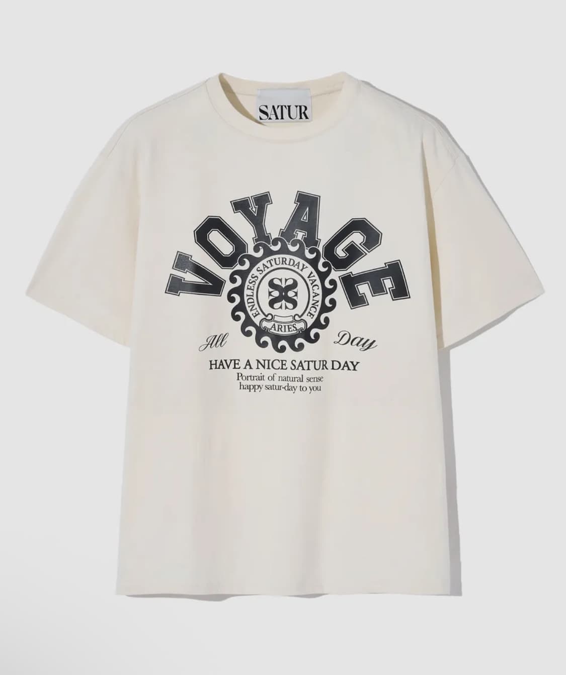 세터 본보야지 컬리지 그래픽 반팔 티셔츠 클라우드 크림 L 상품이미지3