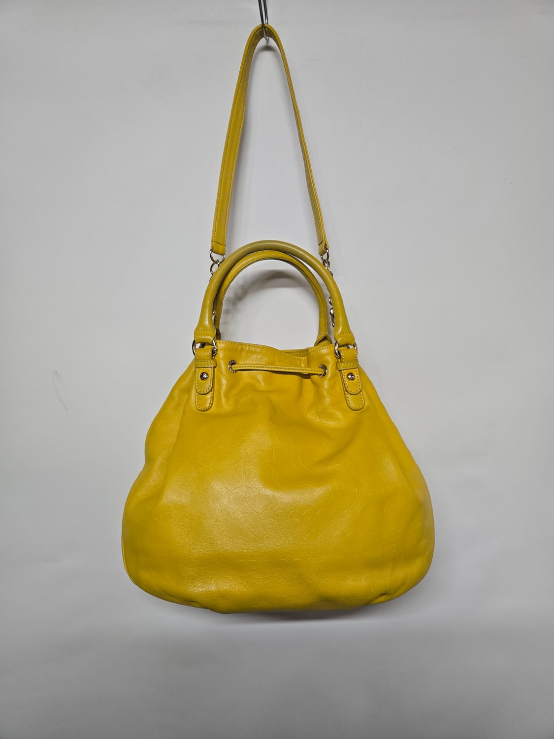 러브캣 옐로우 가죽 복조리 토트크로스백 상품이미지2