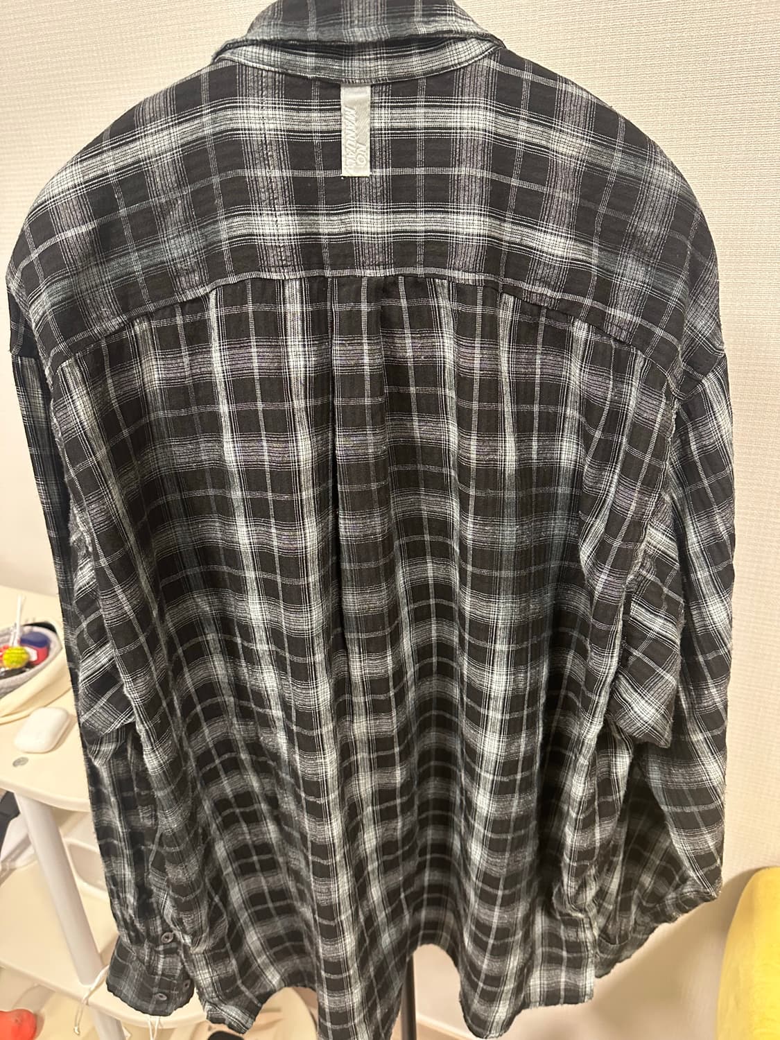 노메뉴얼 O.D 체크셔츠 블랙 상품이미지3