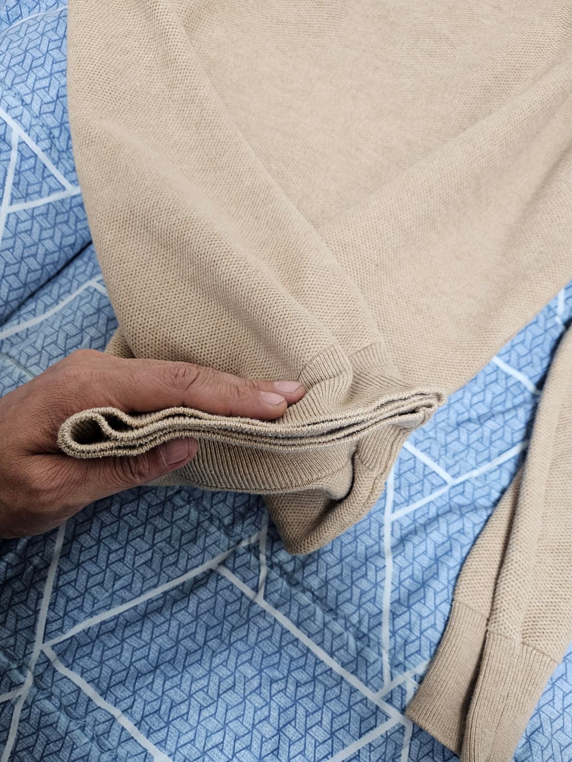 23fw 폴로 남성 코튼 메쉬(와플) 크루넥 니트 스웨터 상품이미지5