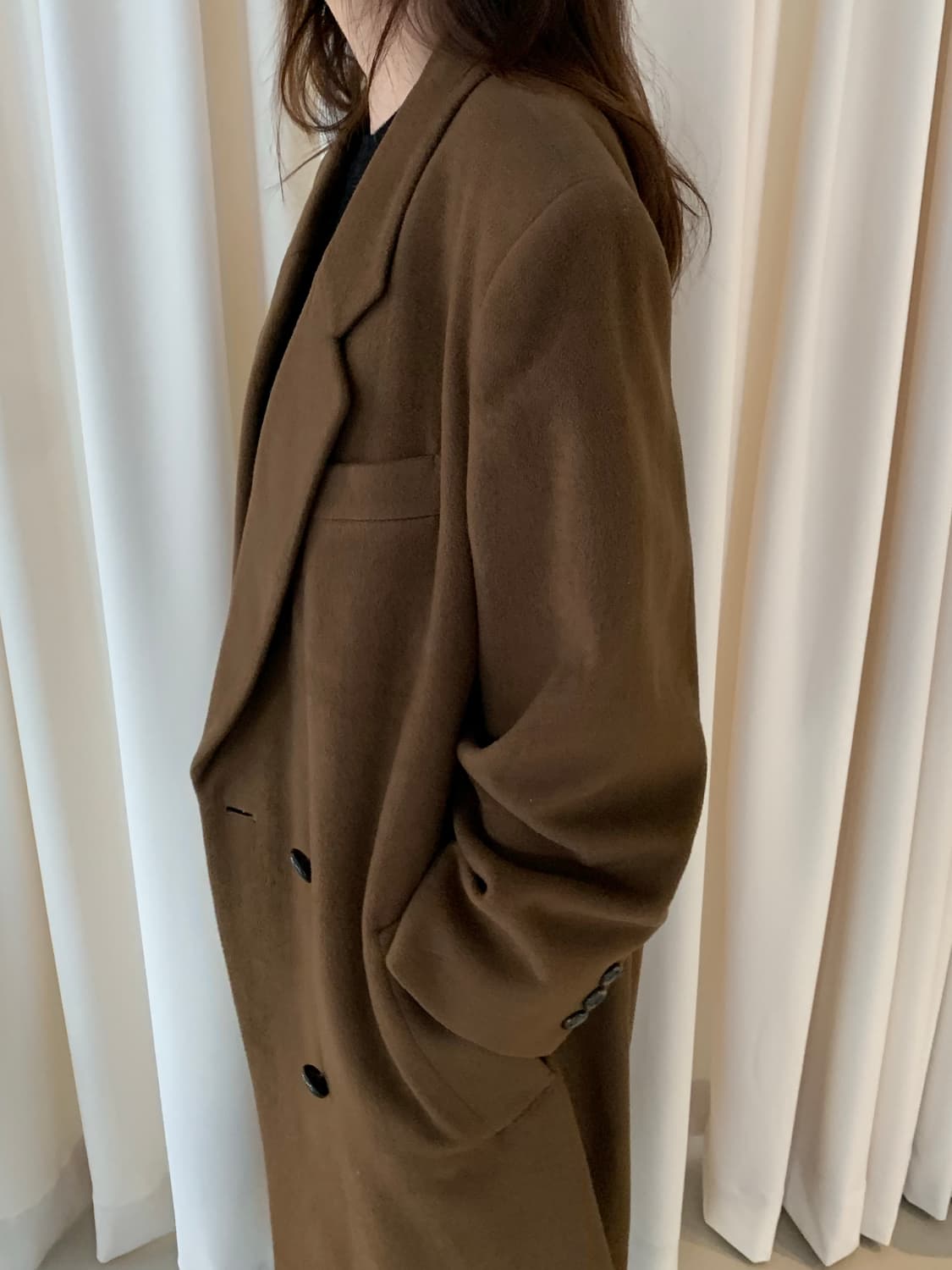 80's "Burberry" wool x cashmere double L 상품이미지5