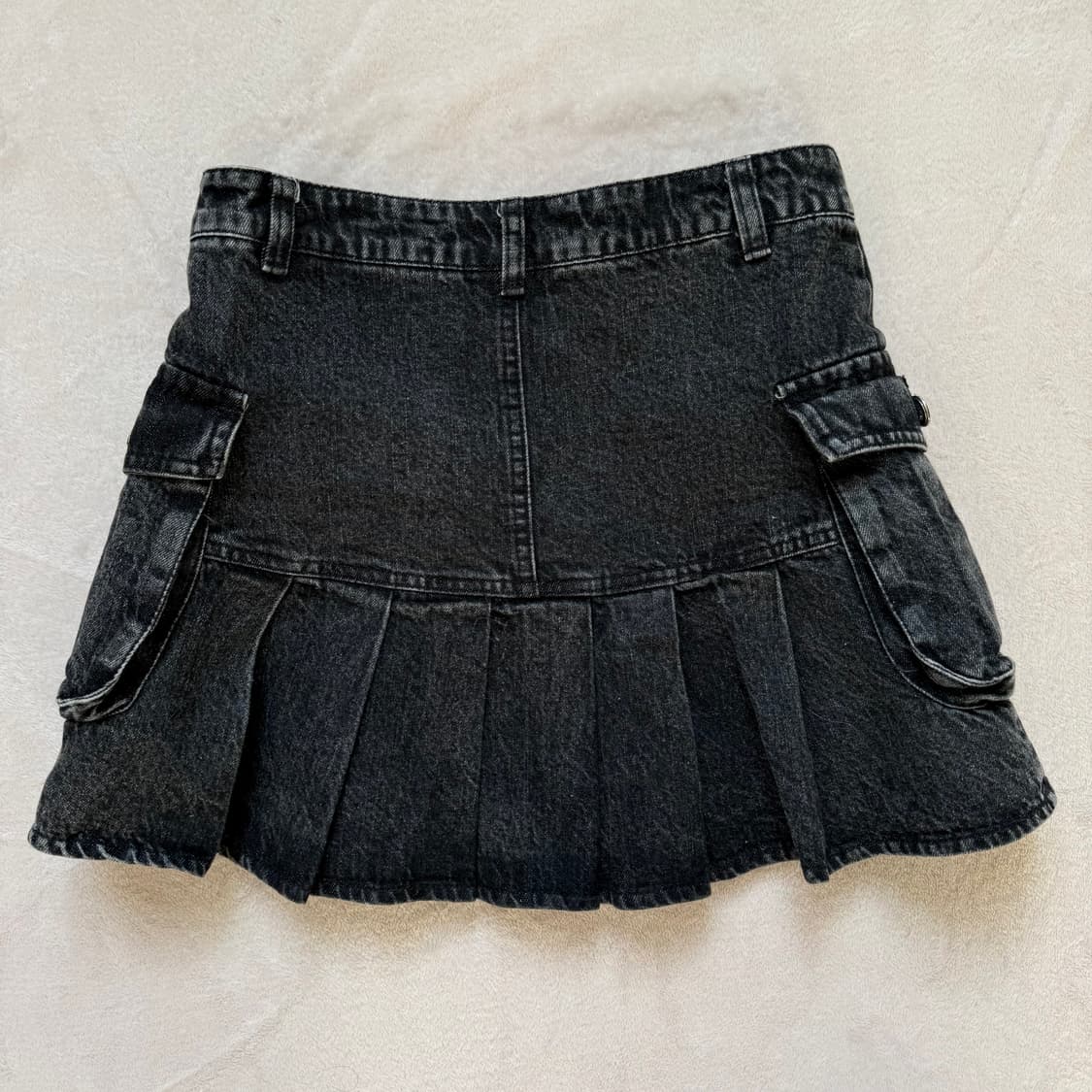 흑청 카고 스커트 상품이미지4