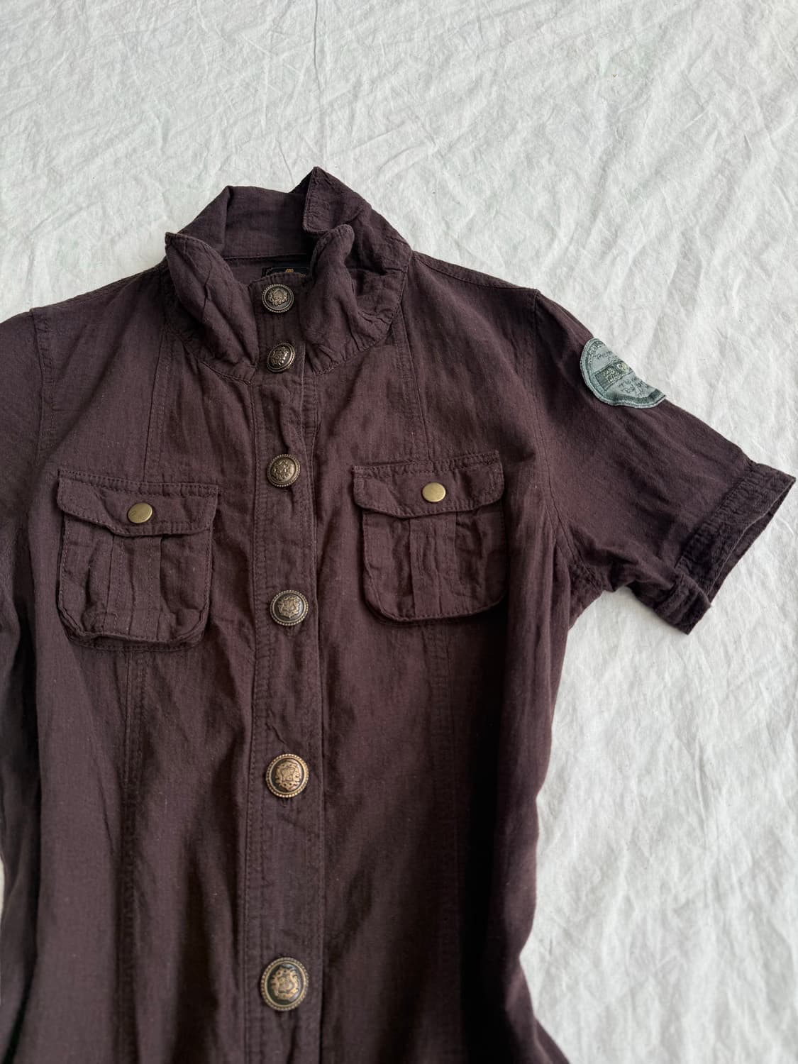 브라운 y2k 미니 원피스 상품이미지3