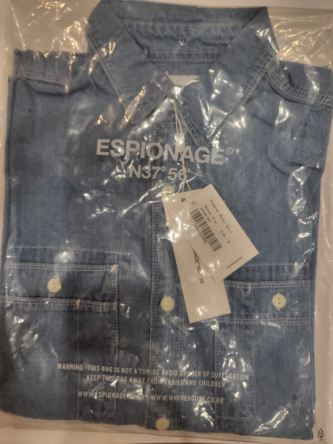 택포♦️새상품♦️에스피오나지 청 남방 데님 셔츠 espionage 자켓 상품이미지7