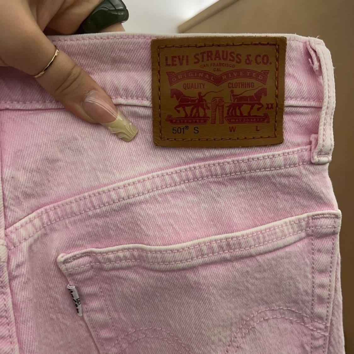 리바이스 501 화이트탭 딸기우유 데님 청바지 28인치 C08113 상품이미지5