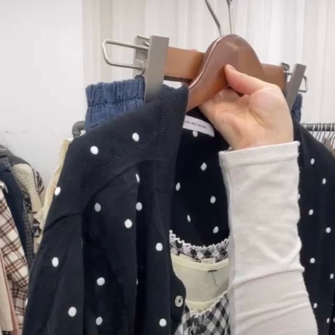 1/16 도트가디건set 상품이미지1