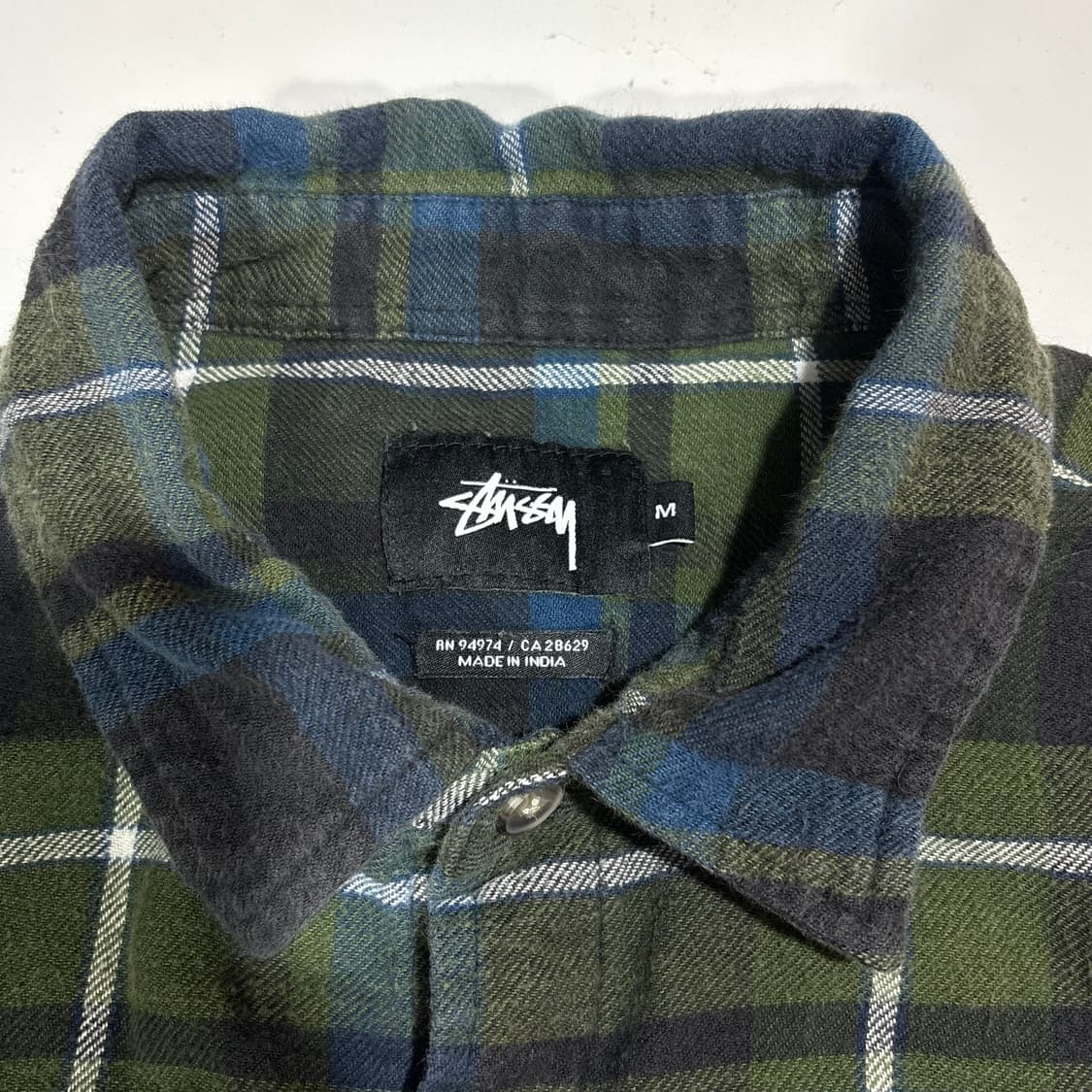 스투시 그린 체크 셔츠 상품이미지3