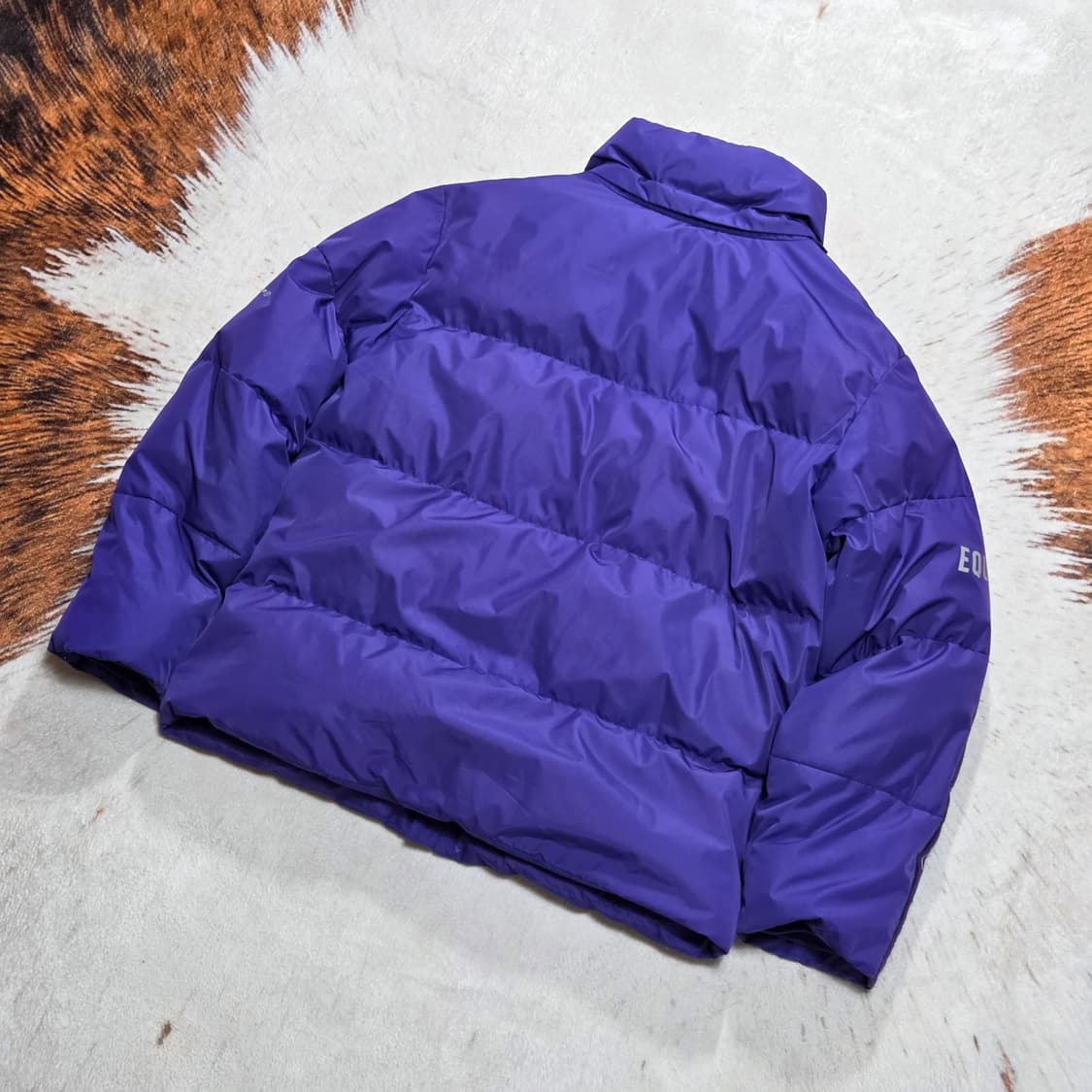 빈티지 퍼플 사이드라인 덕다운 패딩 상품이미지4