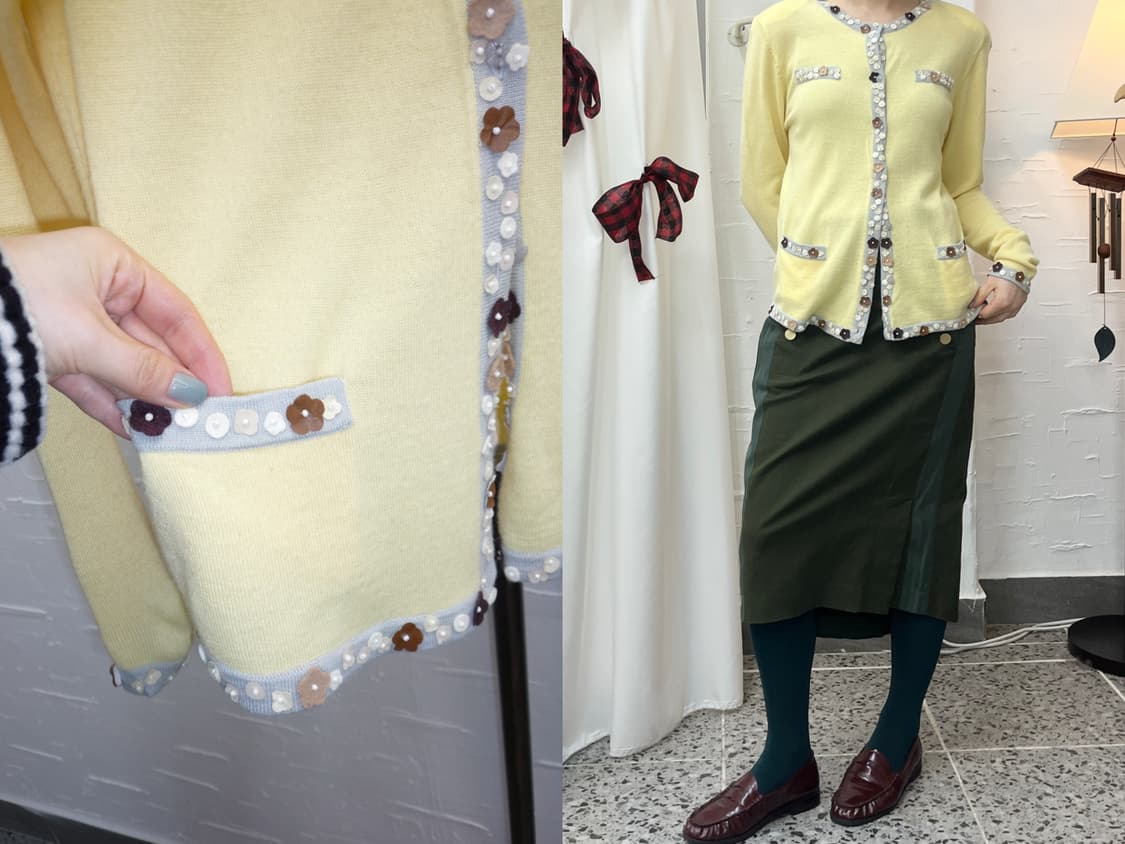 Sweet daisy yellow cardigan 상품이미지1