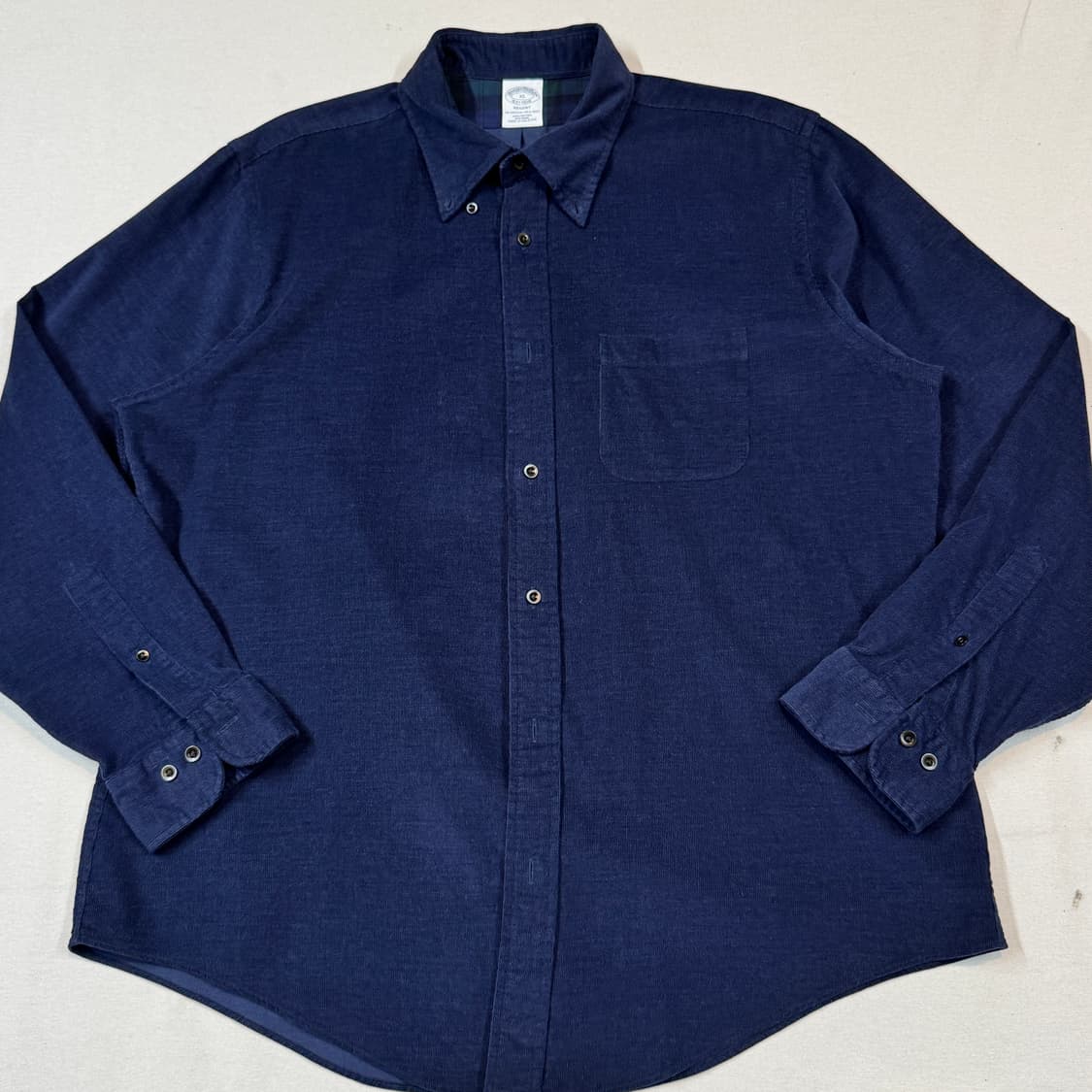 XL) 브룩스 브라더스 네이비 코듀로이 셔츠 상품이미지2