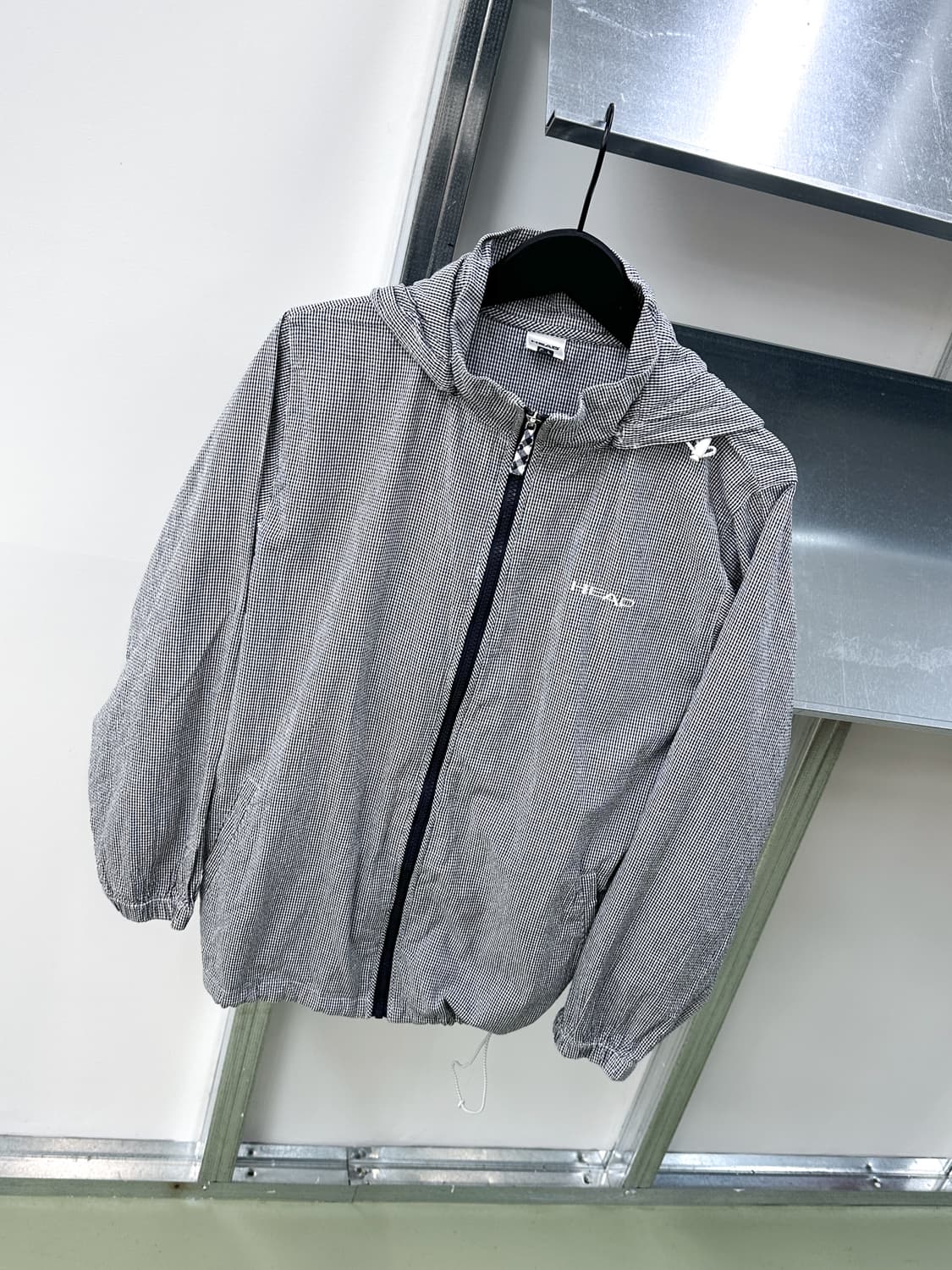 head mini check hood zip jacket 상품이미지1