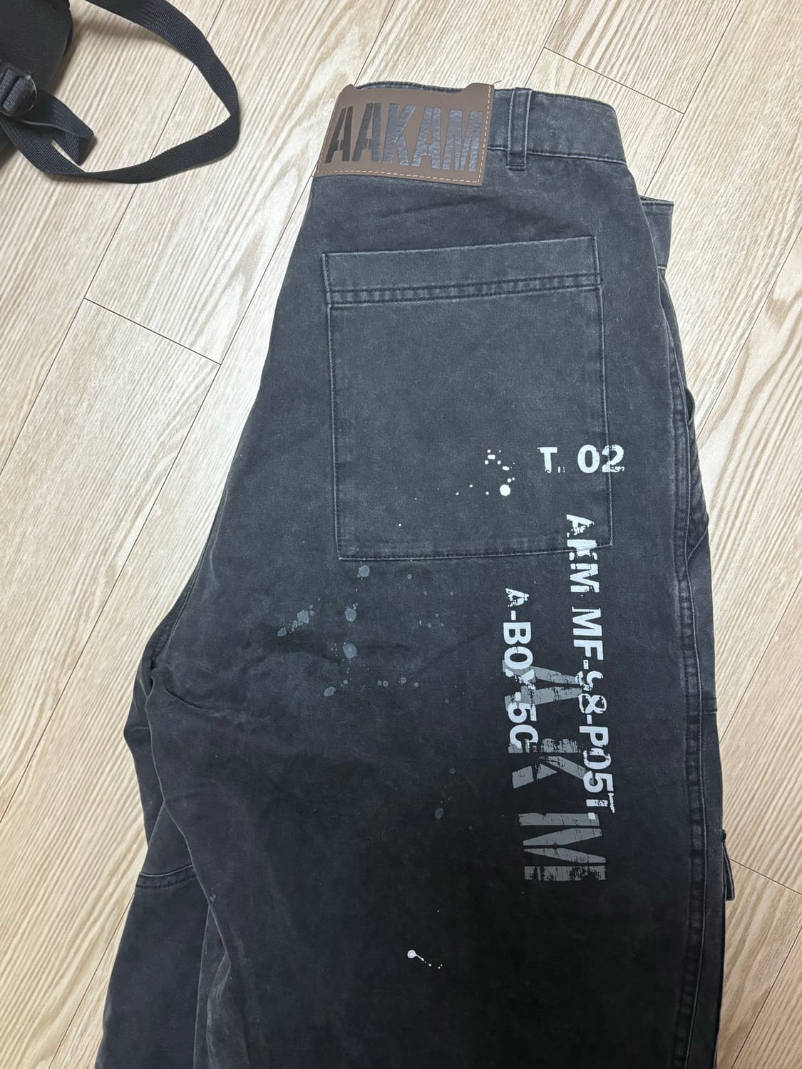 아캄 Painted Military Cargo Pants (Black) 상품이미지4