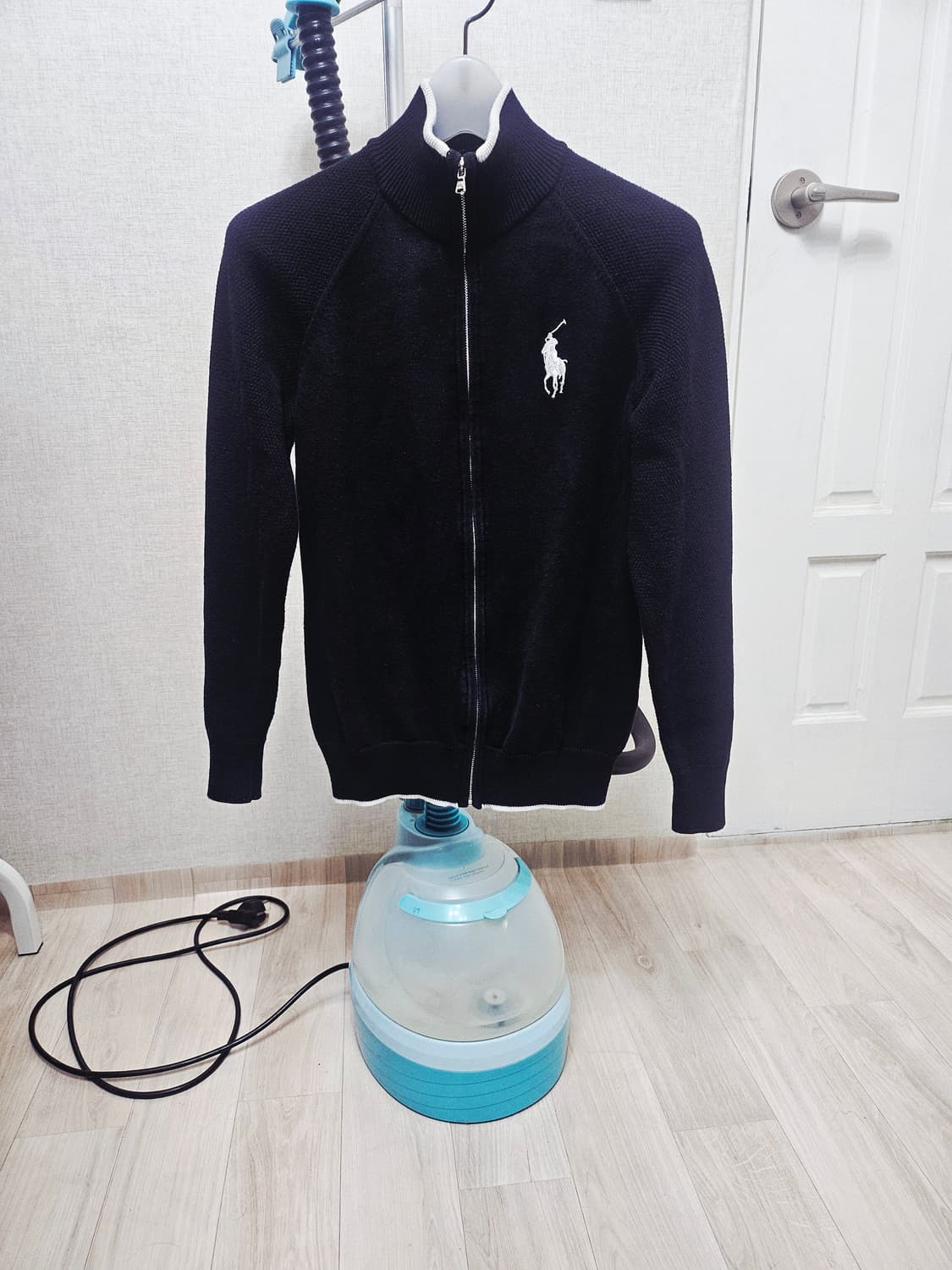 (85~90)XS ☆초대장급☆ 랄프로렌폴로 골프 빅포니 [블랙] 니트집업 상품이미지1