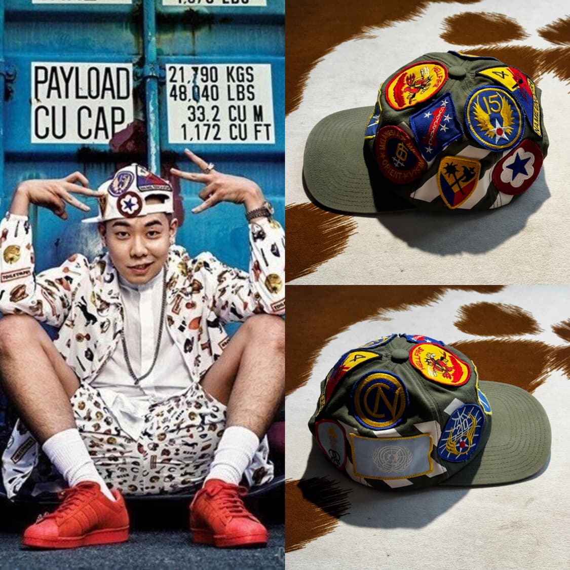 오프화이트 밀리터리 패치 캡 (OS) 카키 상품이미지8