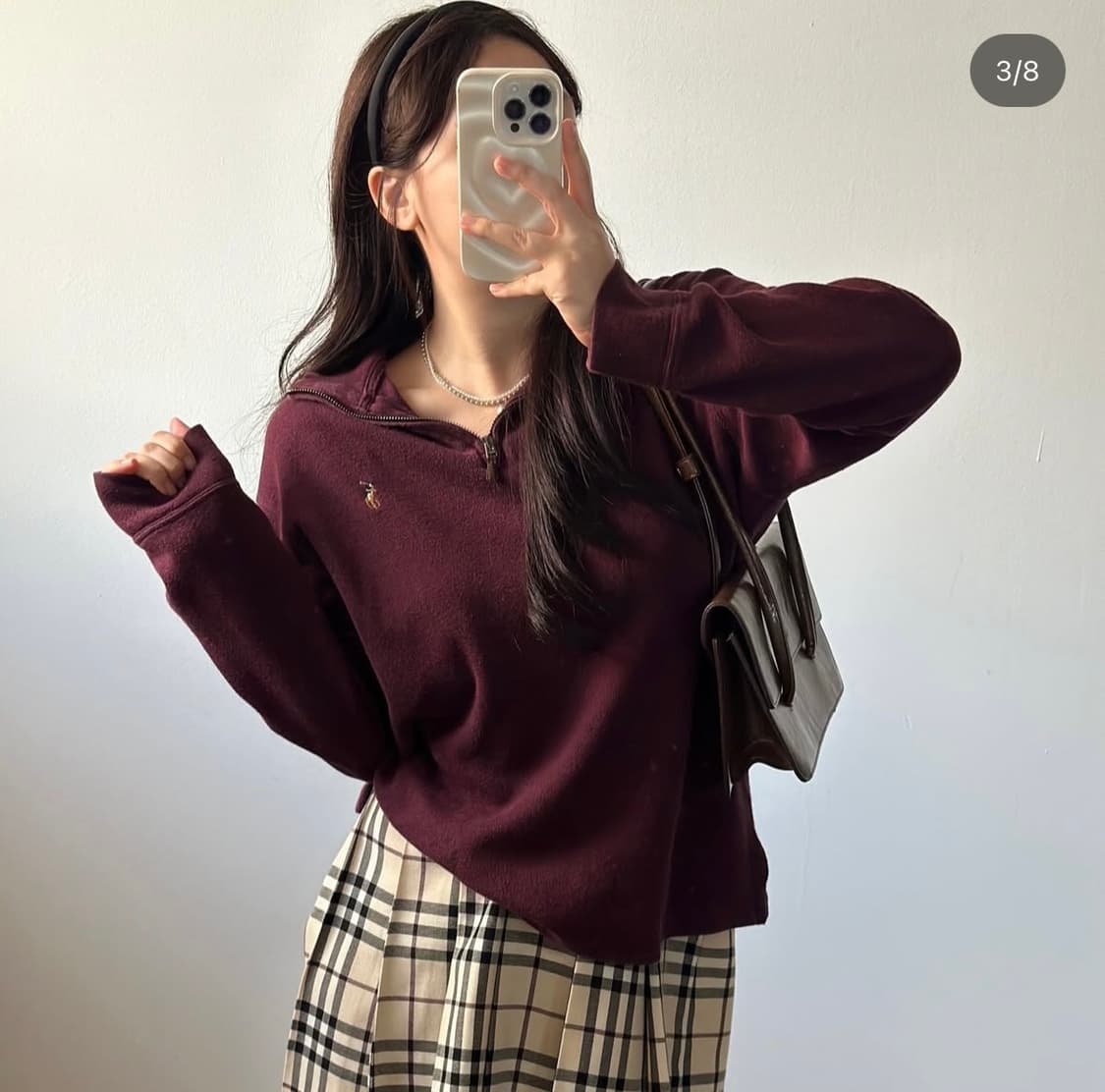 폴로 버건디 반집업 상품이미지3