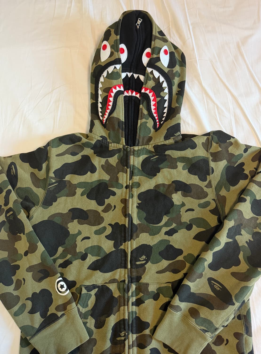 정품 베이프 더블샤크 후드집업 m 상품이미지2