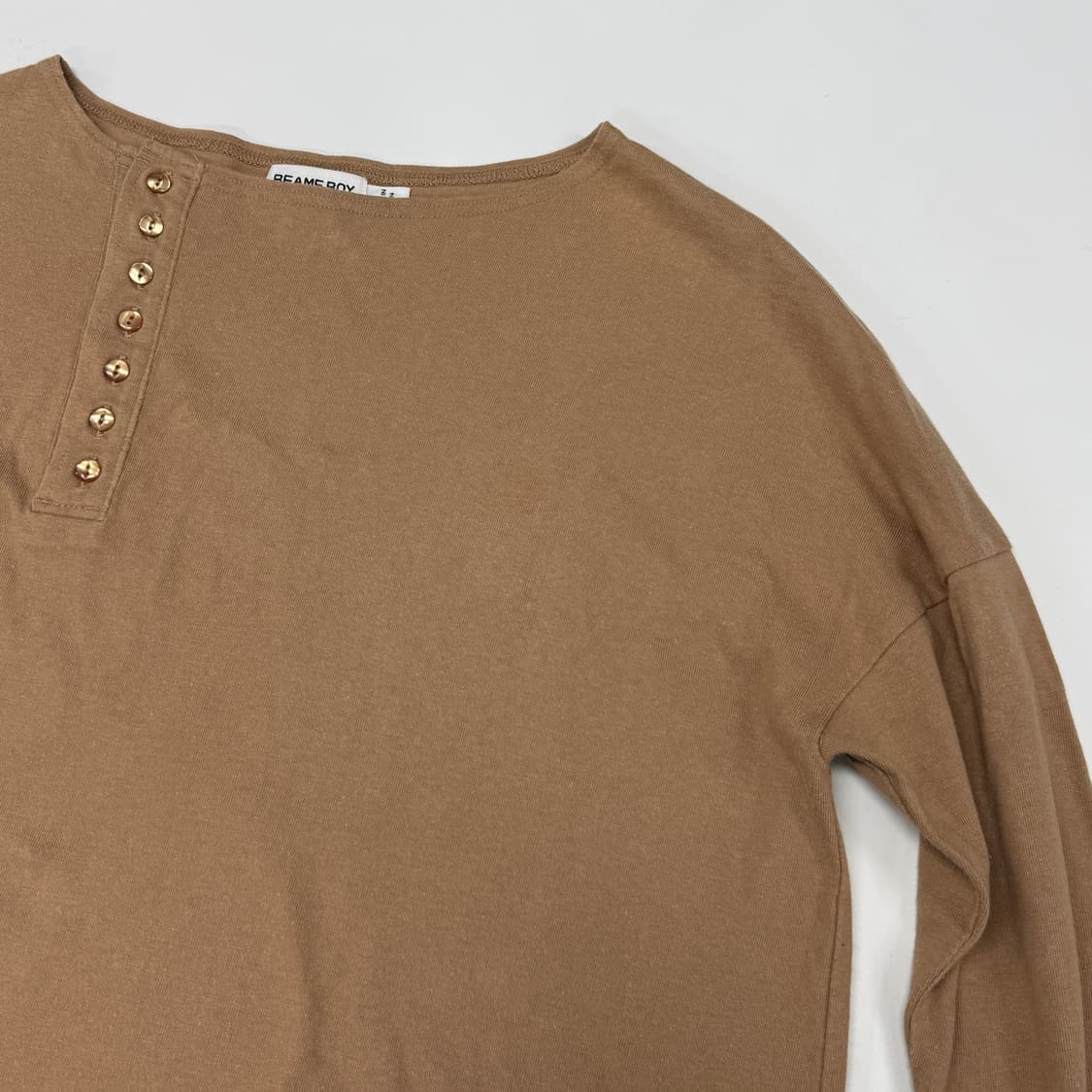 Beams Boy asymmetric button long sleeve 상품이미지4