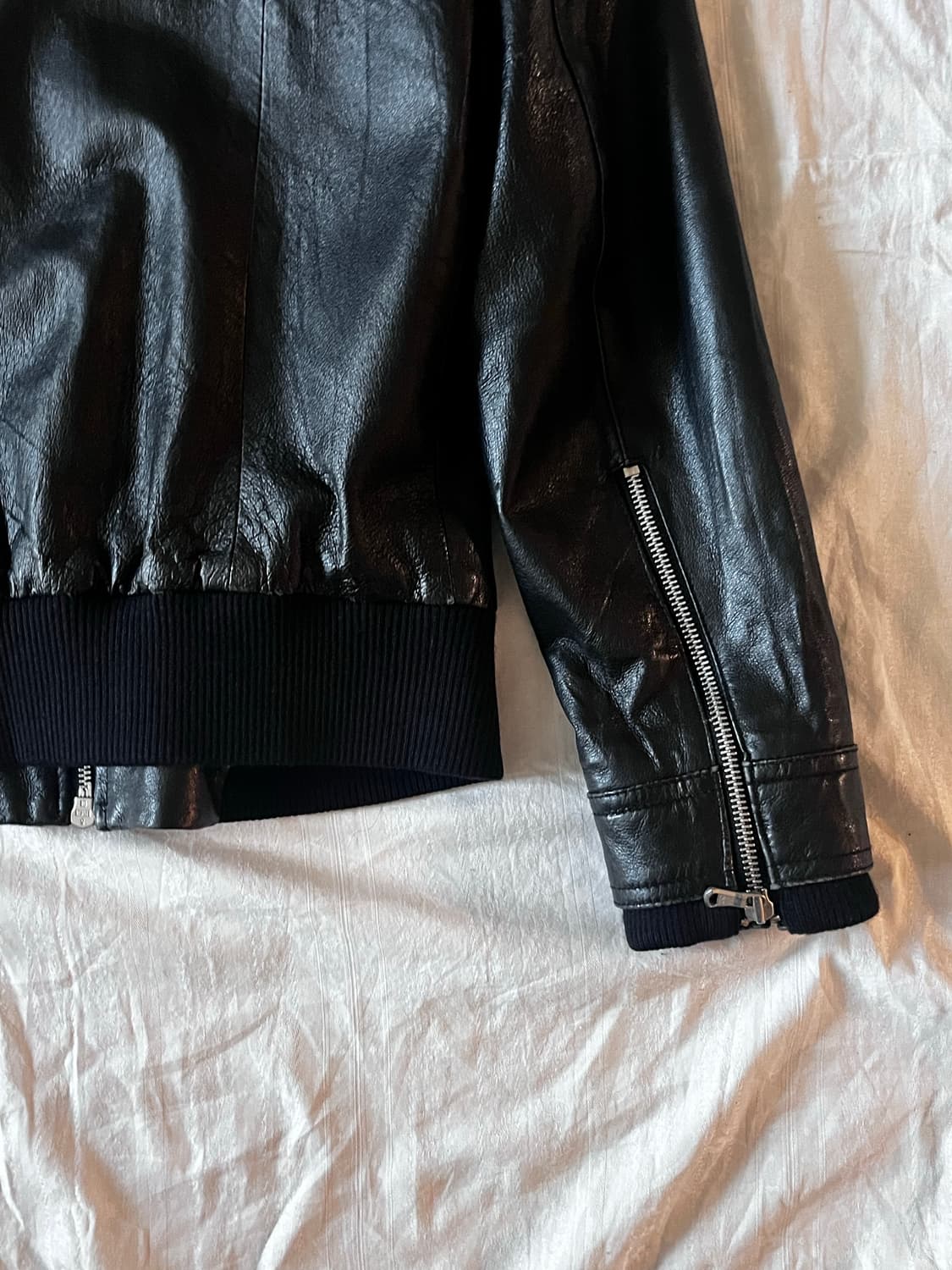 Jack Rose High Neck Leather Jacket 상품이미지6