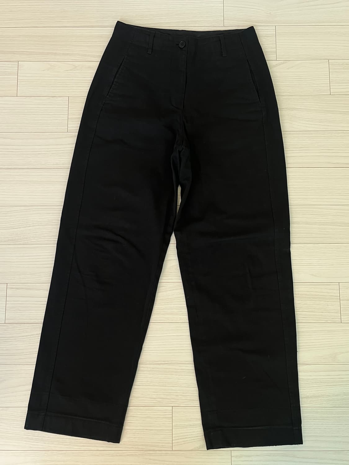 LFM 엘에프엠 와이드 레그 코튼 팬츠 블랙 1 사이즈 상품이미지2