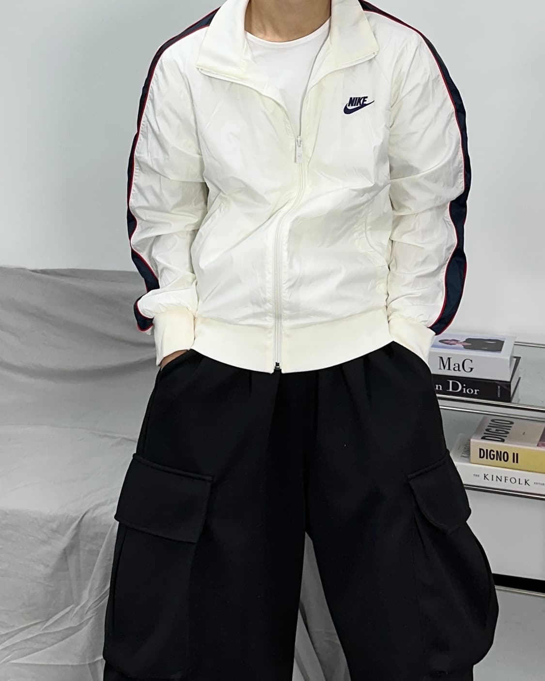 나이키 00s 화이트 바람막이 M 상품이미지1