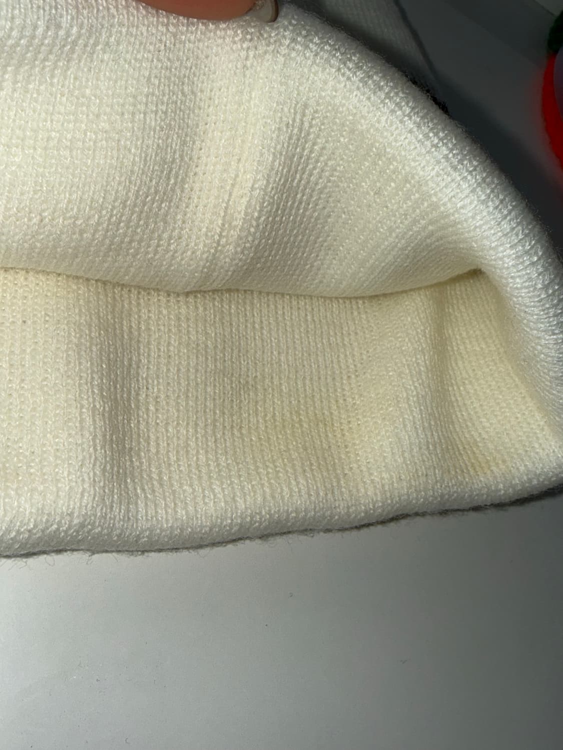 스투시 풀 수트 자카드 커프 비니 화이트 상품이미지4