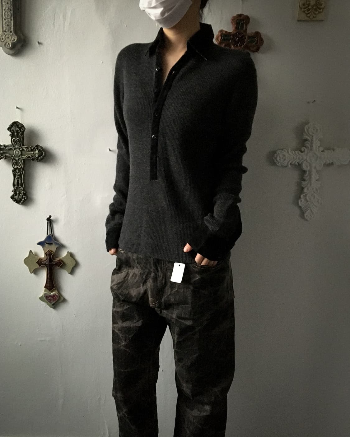 Woolen ribbed pk knit 상품이미지1