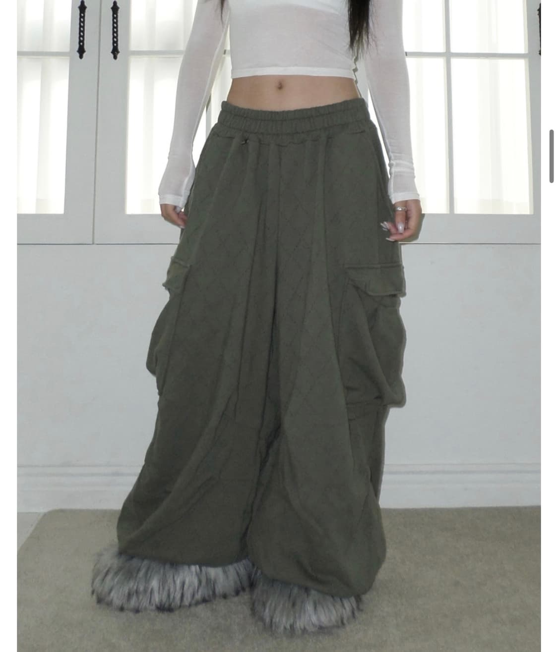 Wise girl) Dia Punching Sweat Pants F 상품이미지2