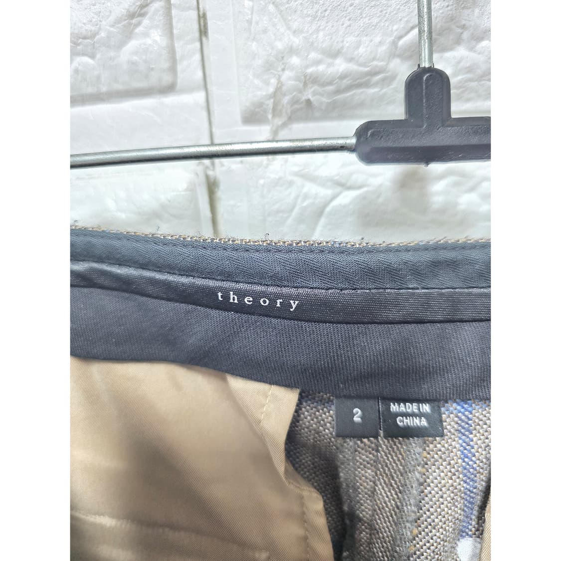 택포_ 띠어리 여성 체크 바지 29인치 상품이미지2