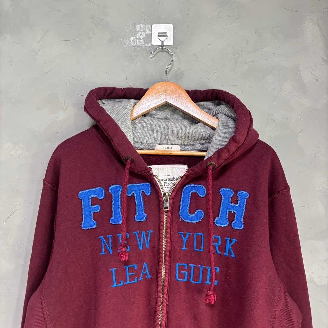 아베크롬비 후드집업 버건디 상품이미지2