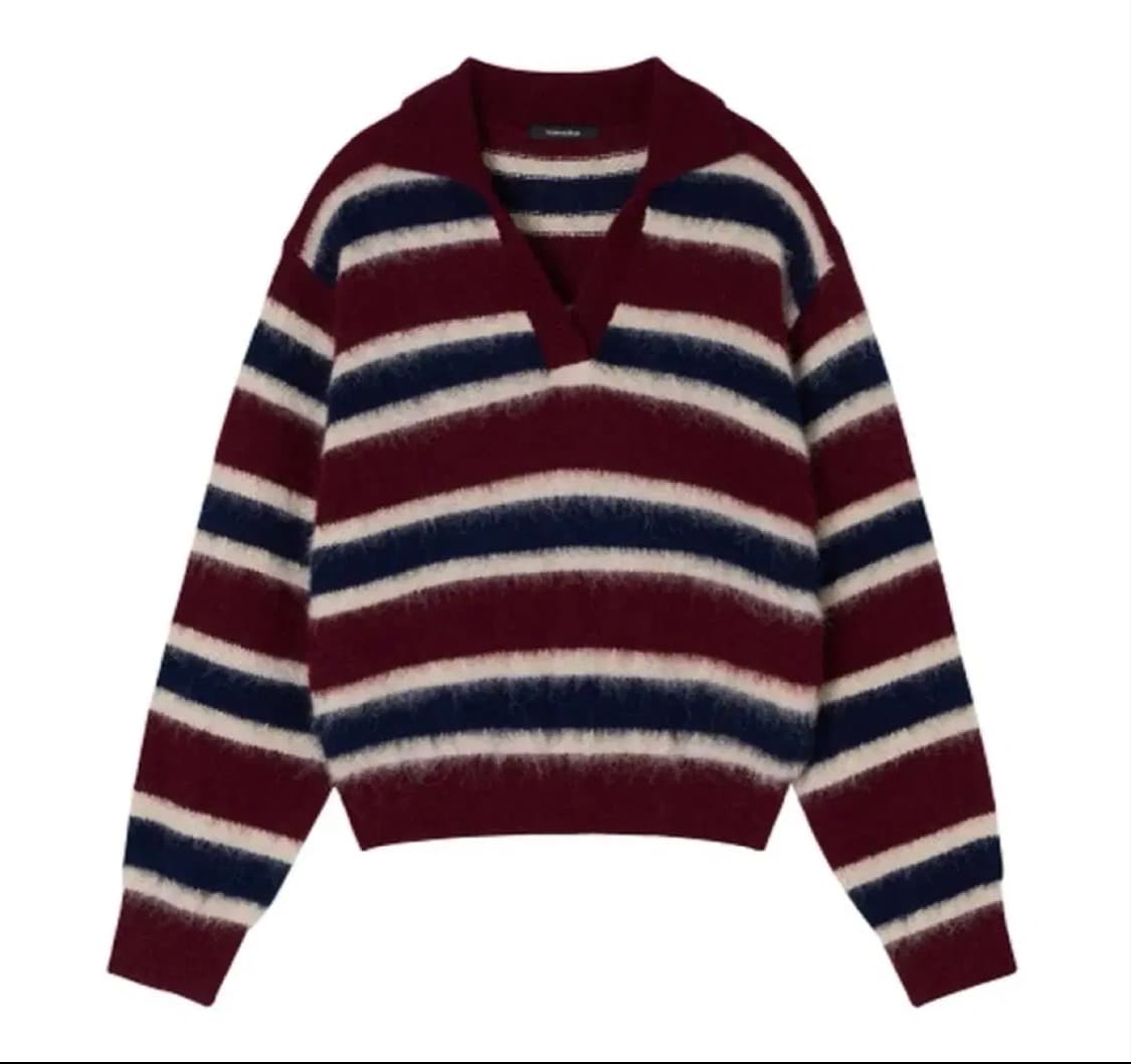 투머치택스 toomuchtax striped knitted ls polo 상품이미지3