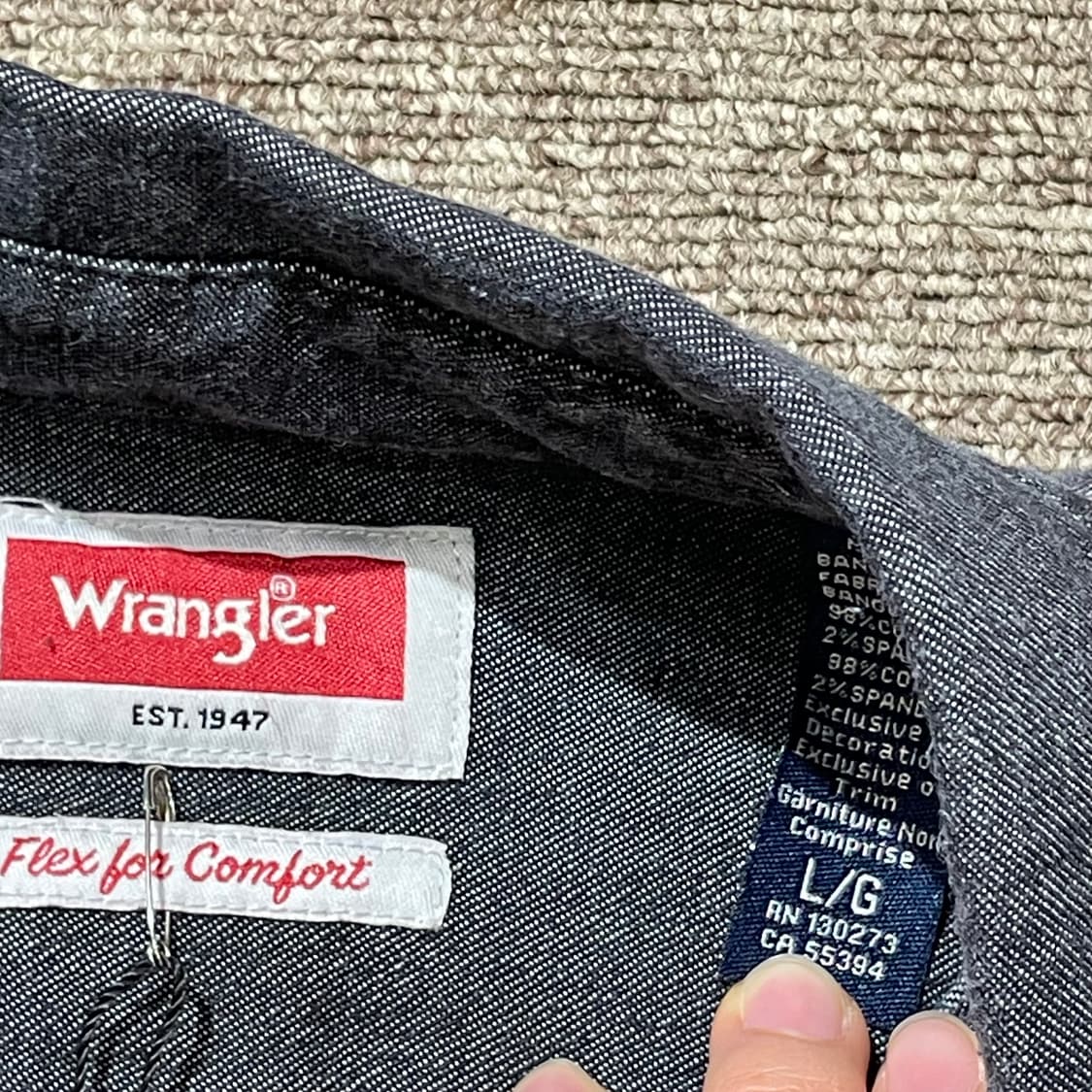 (L) Wrangler 랭글러 워크웨어 코튼 셔츠 상품이미지6