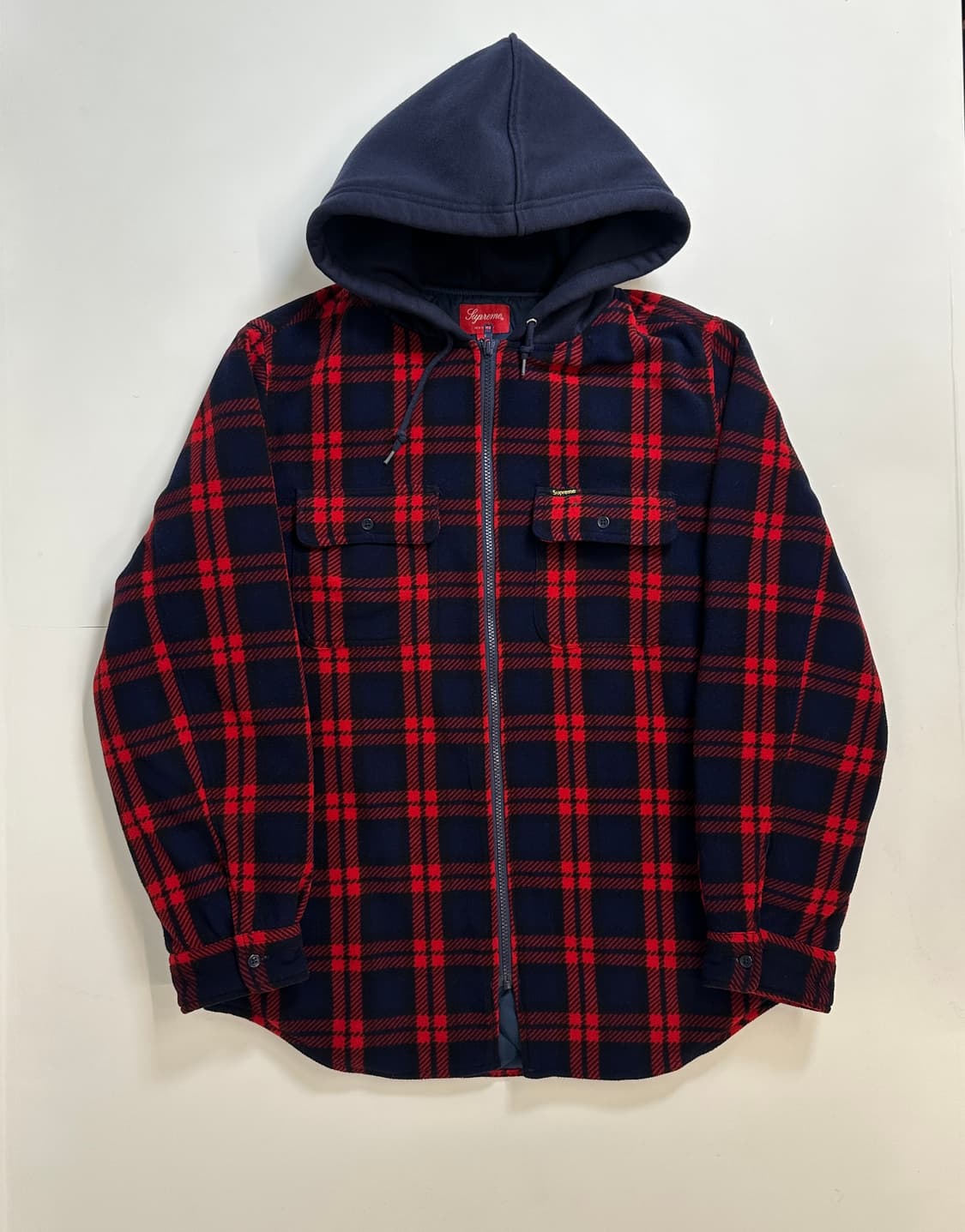 슈프림 플레이드 플란넬 후드셔츠 자켓 상품이미지1